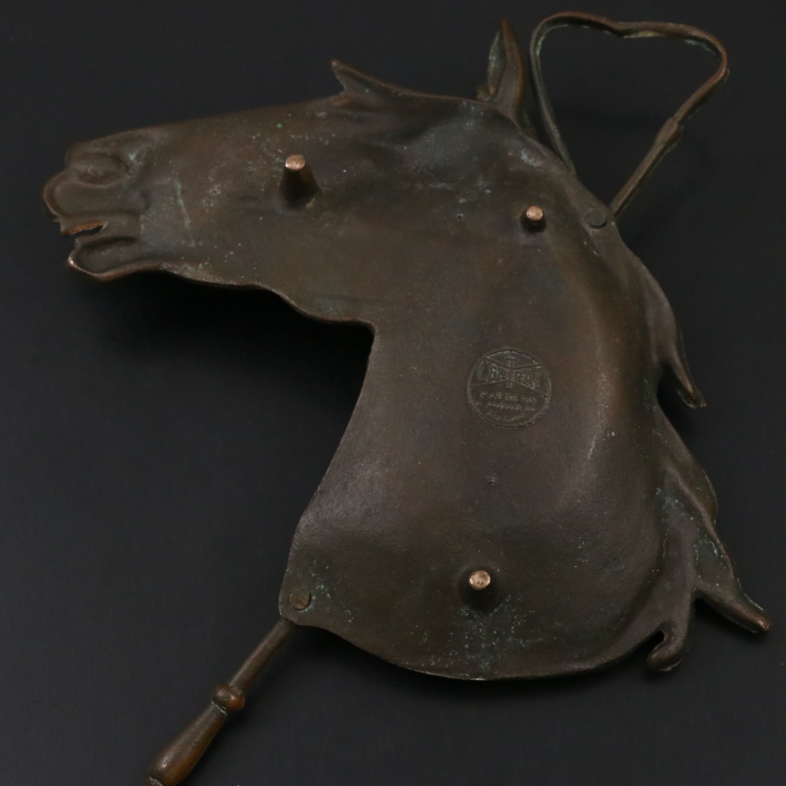 Vintage/Antique Equestrian Cast Bronze Horse Head Tray