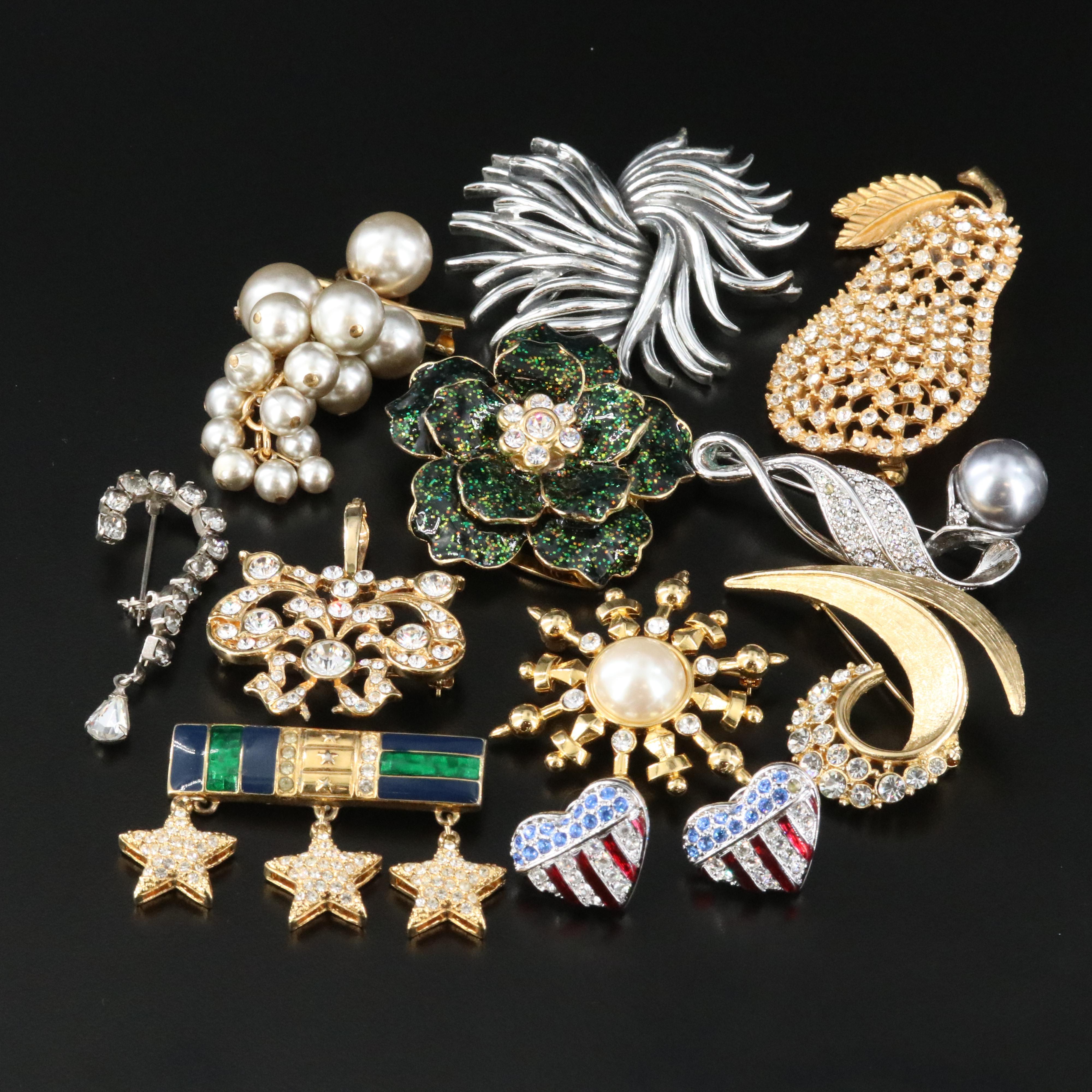 MarBoux, Emmons and Swarovski Featured in Brooch and Pin Collection