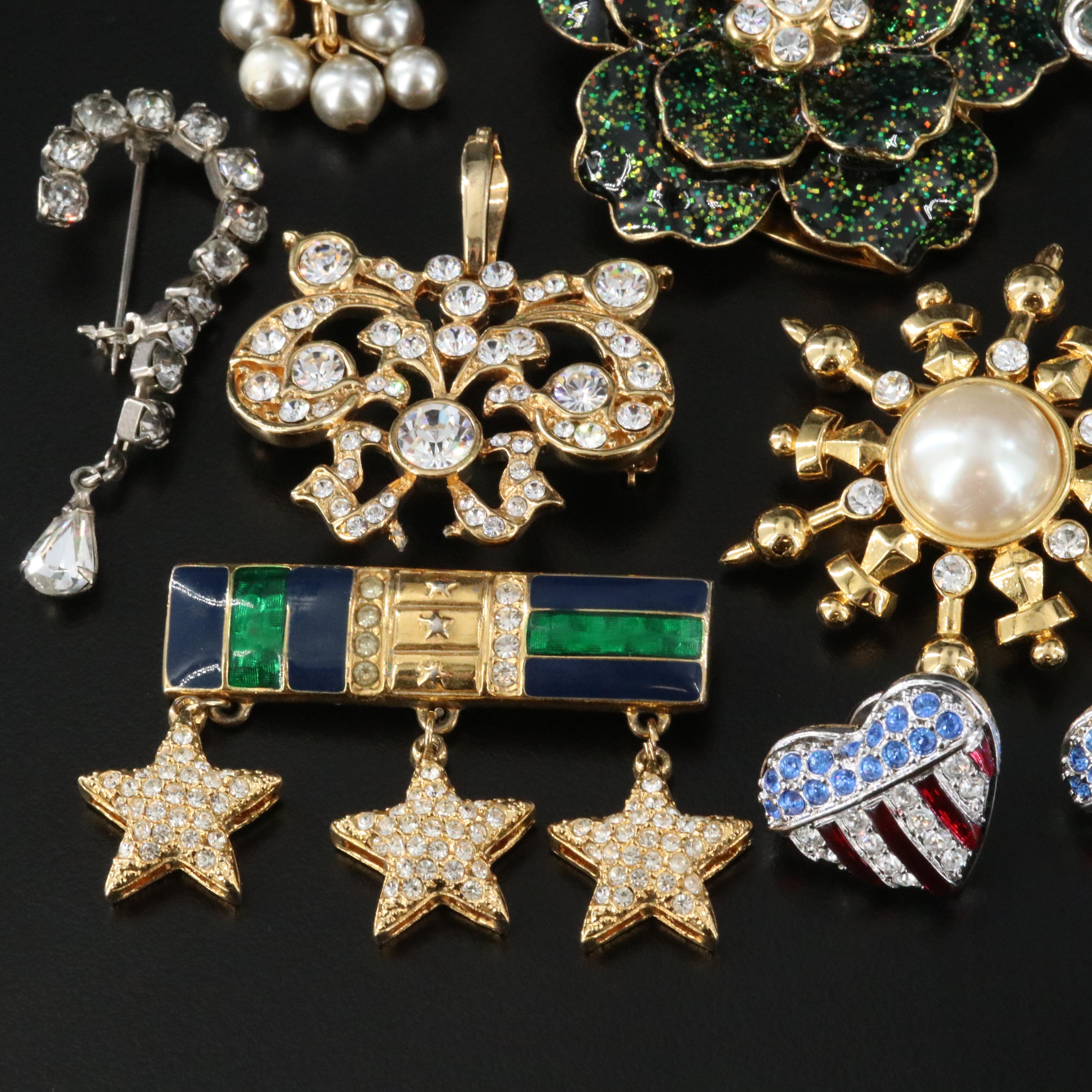 MarBoux, Emmons and Swarovski Featured in Brooch and Pin Collection