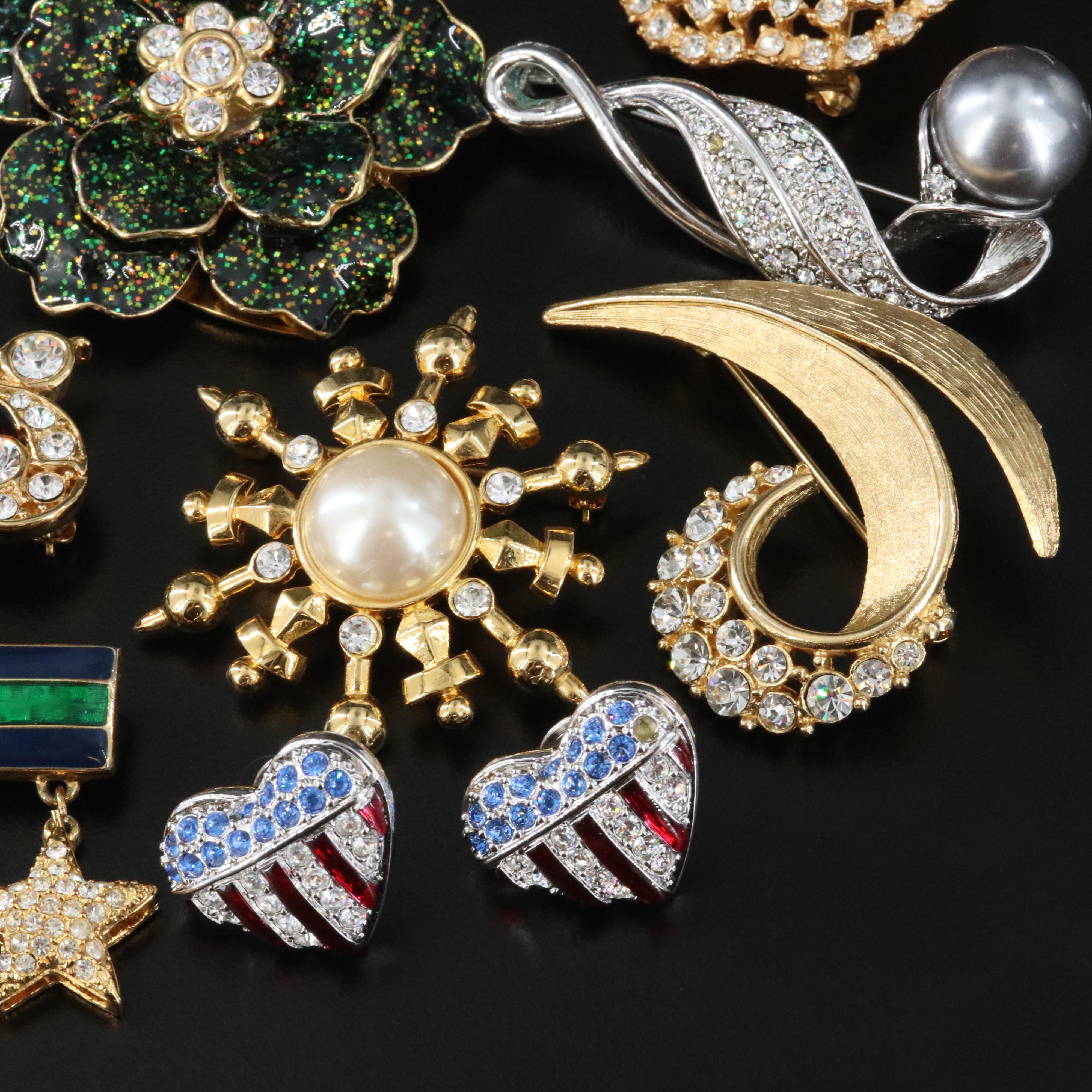 MarBoux, Emmons and Swarovski Featured in Brooch and Pin Collection