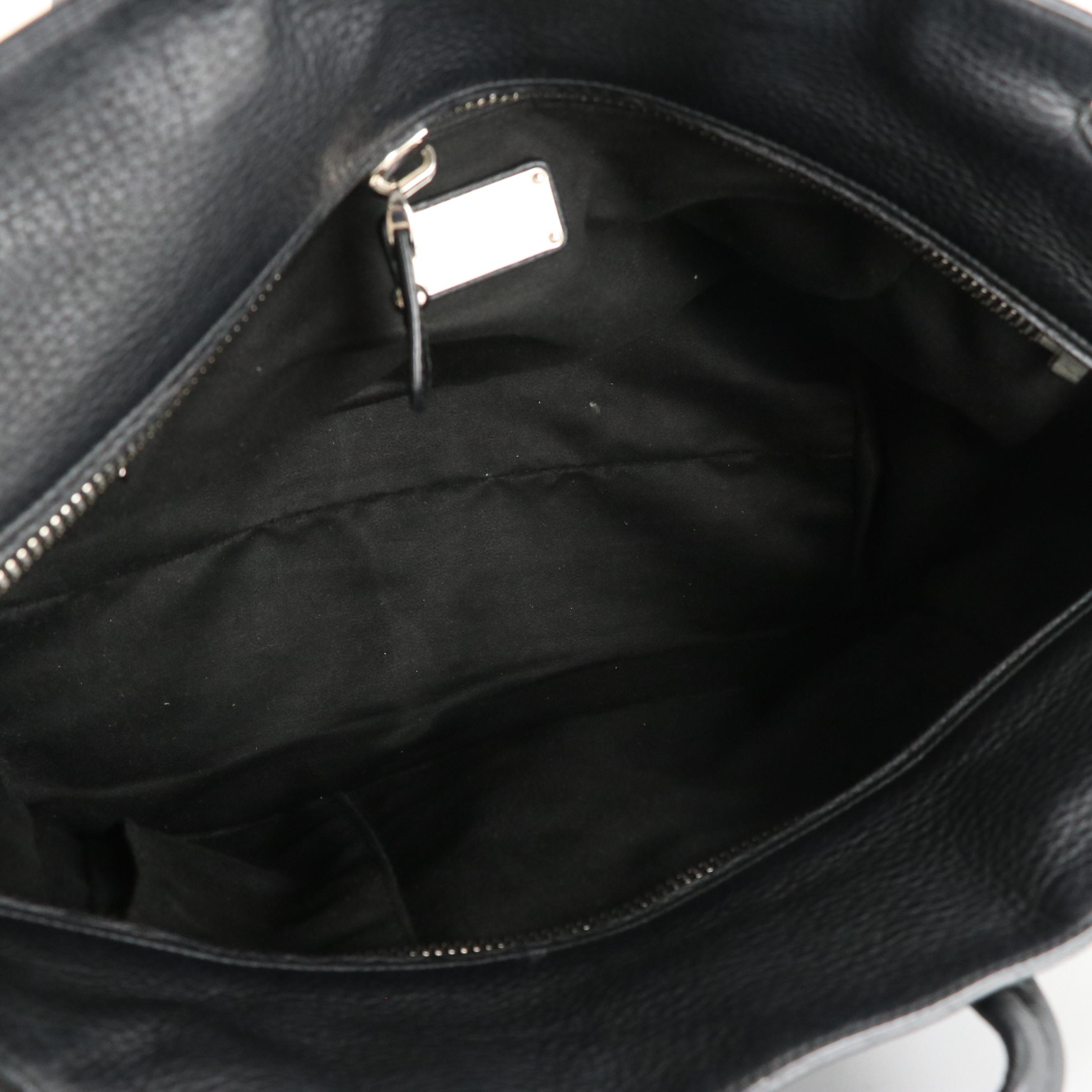 Salvatore Ferragamo Calfskin Grain Leather Shoulder Bag with Gancini Hardware