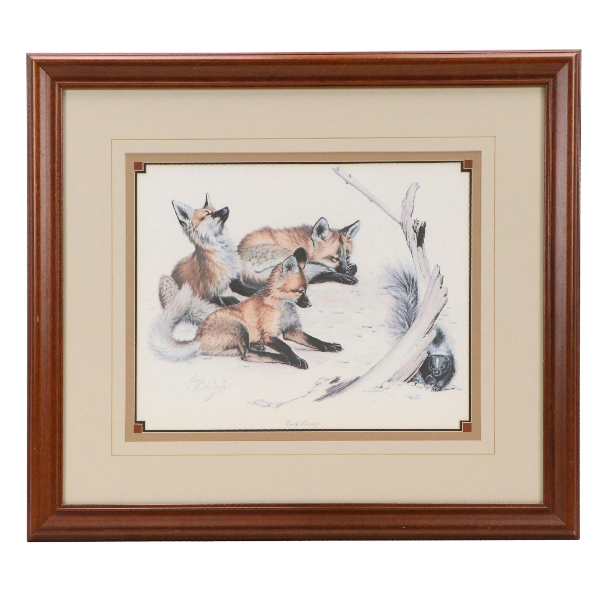 Guy Coheleach Offset Lithograph "Early Warning"