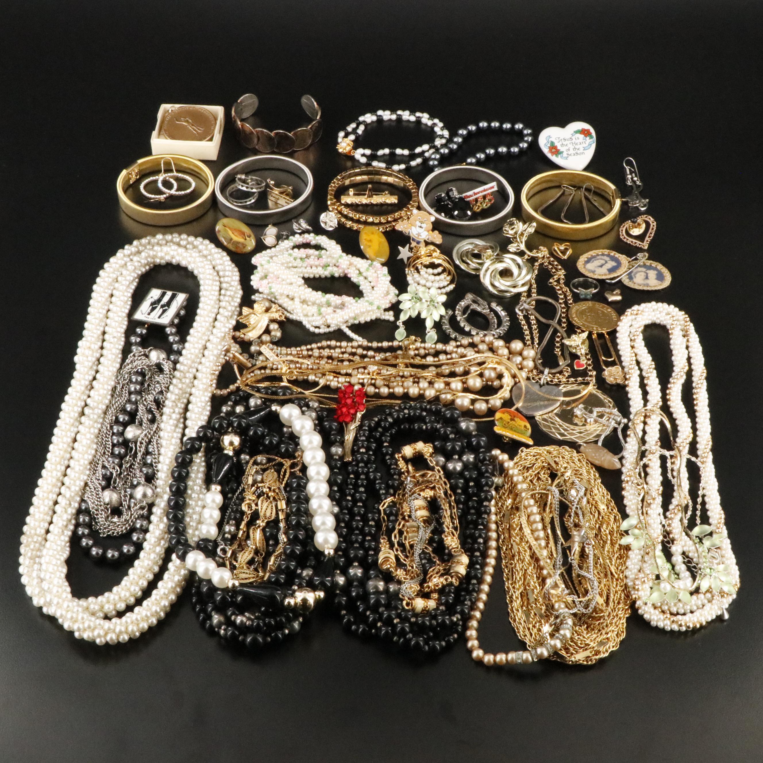 Jewelry Selection Featuring Pearls, Faux Pearls and Sterling