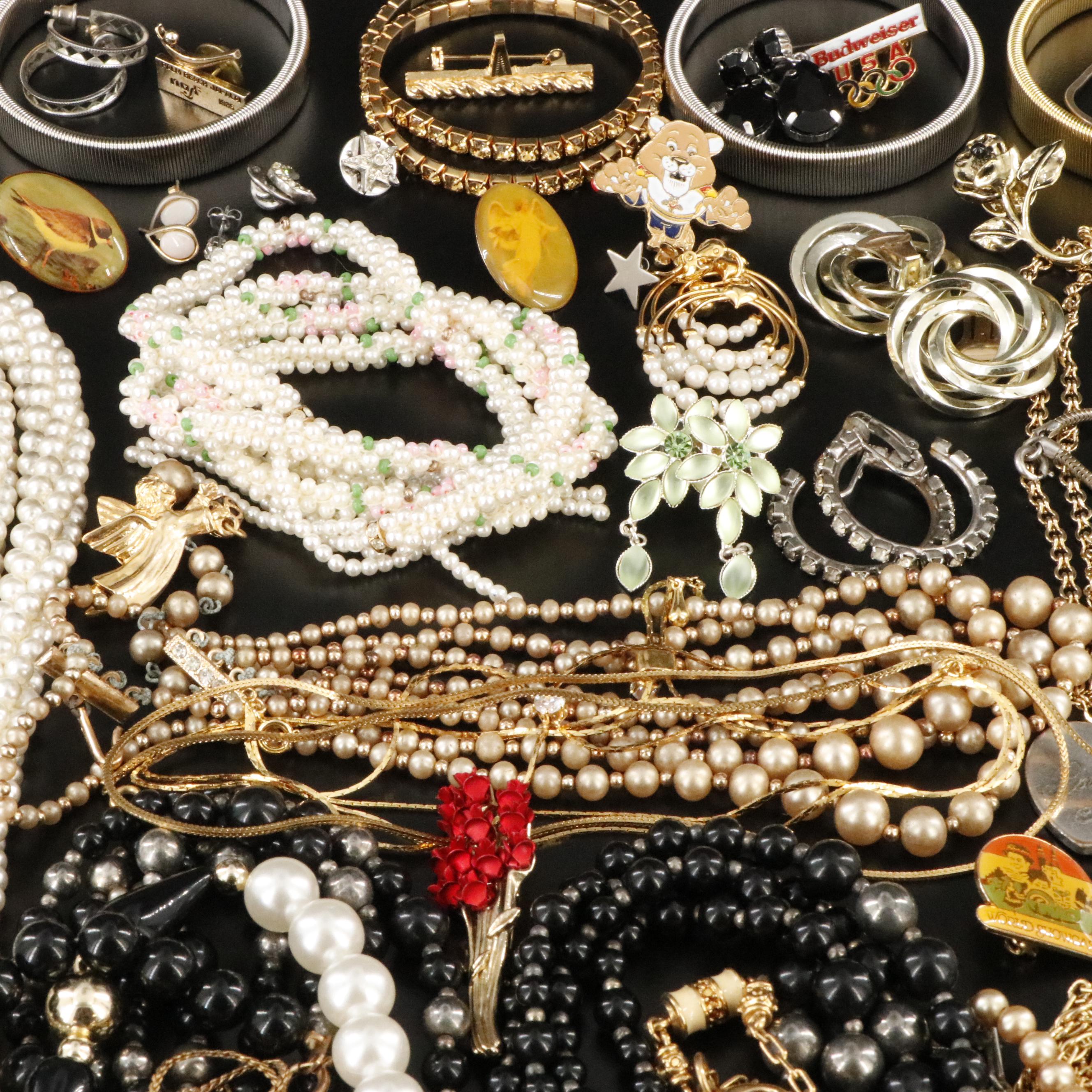 Jewelry Selection Featuring Pearls, Faux Pearls and Sterling