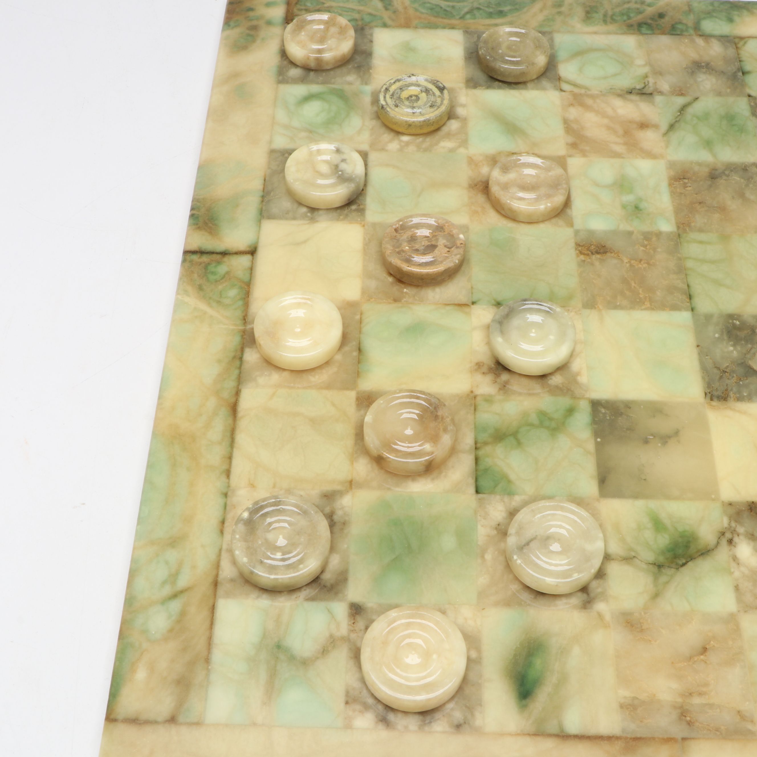 Green Onyx Chess and Checkers Board