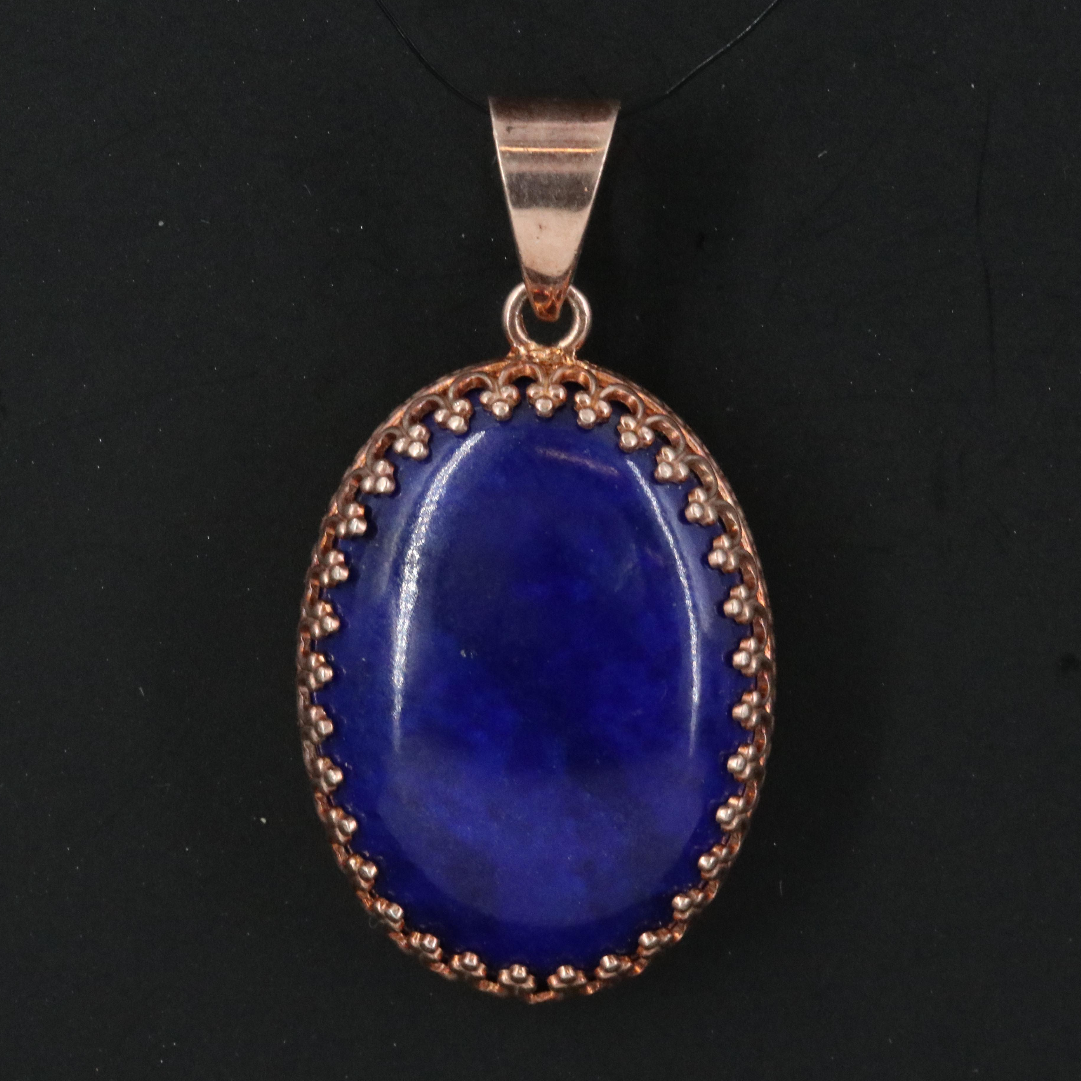 Sterling Lapis Lazuli Pendant