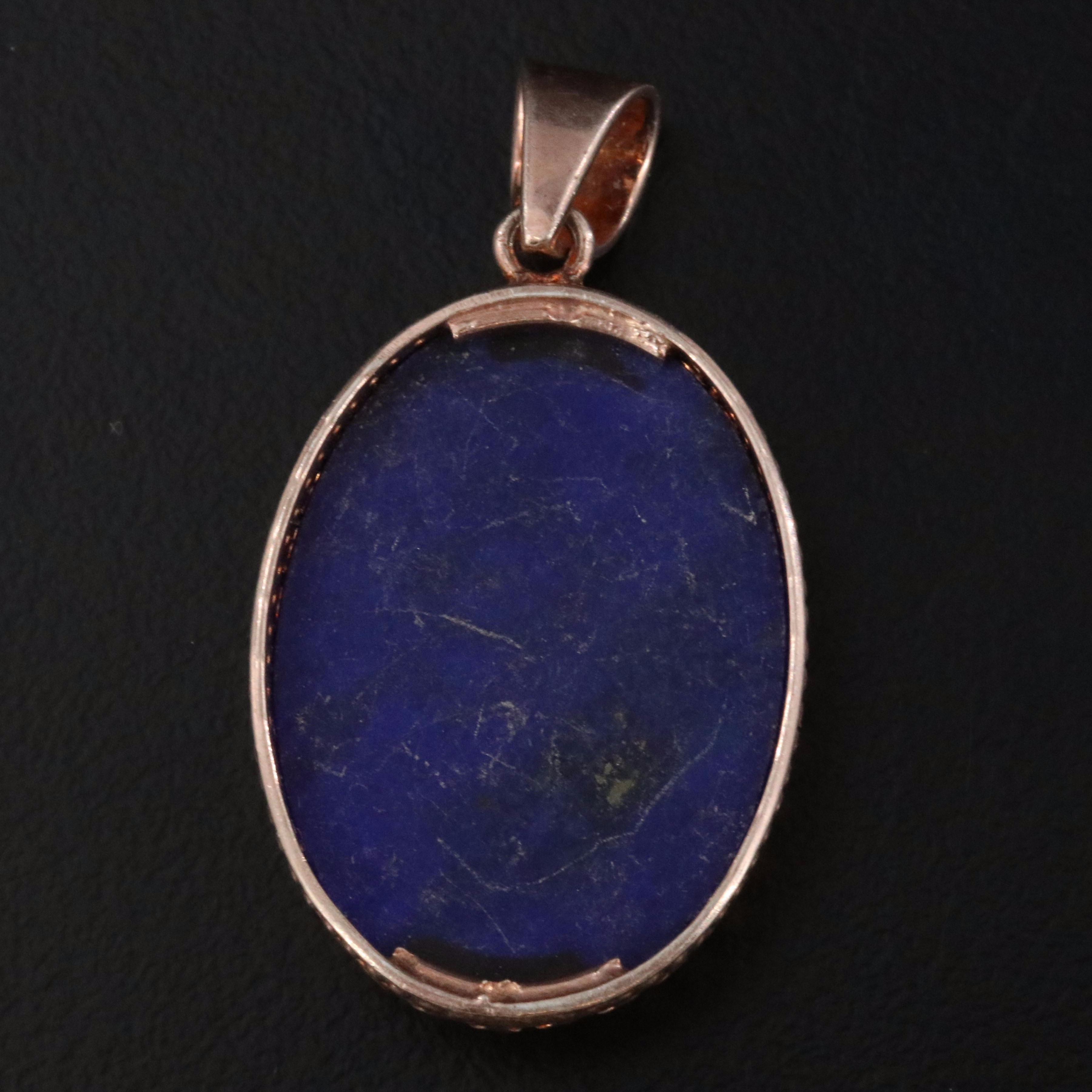 Sterling Lapis Lazuli Pendant