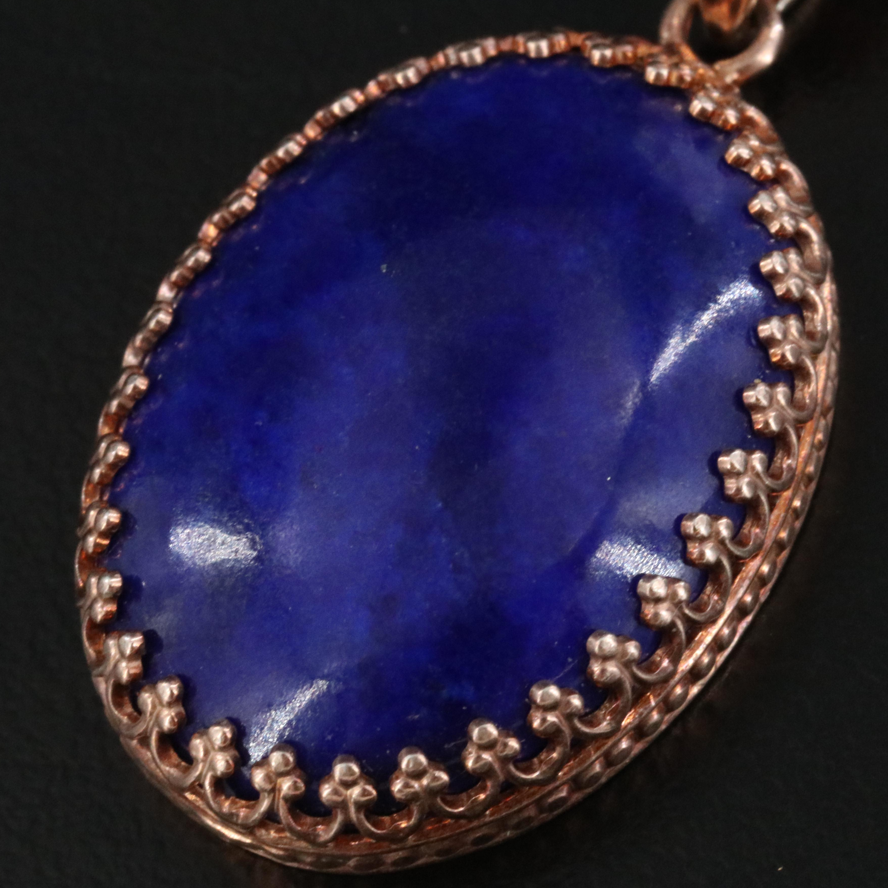 Sterling Lapis Lazuli Pendant