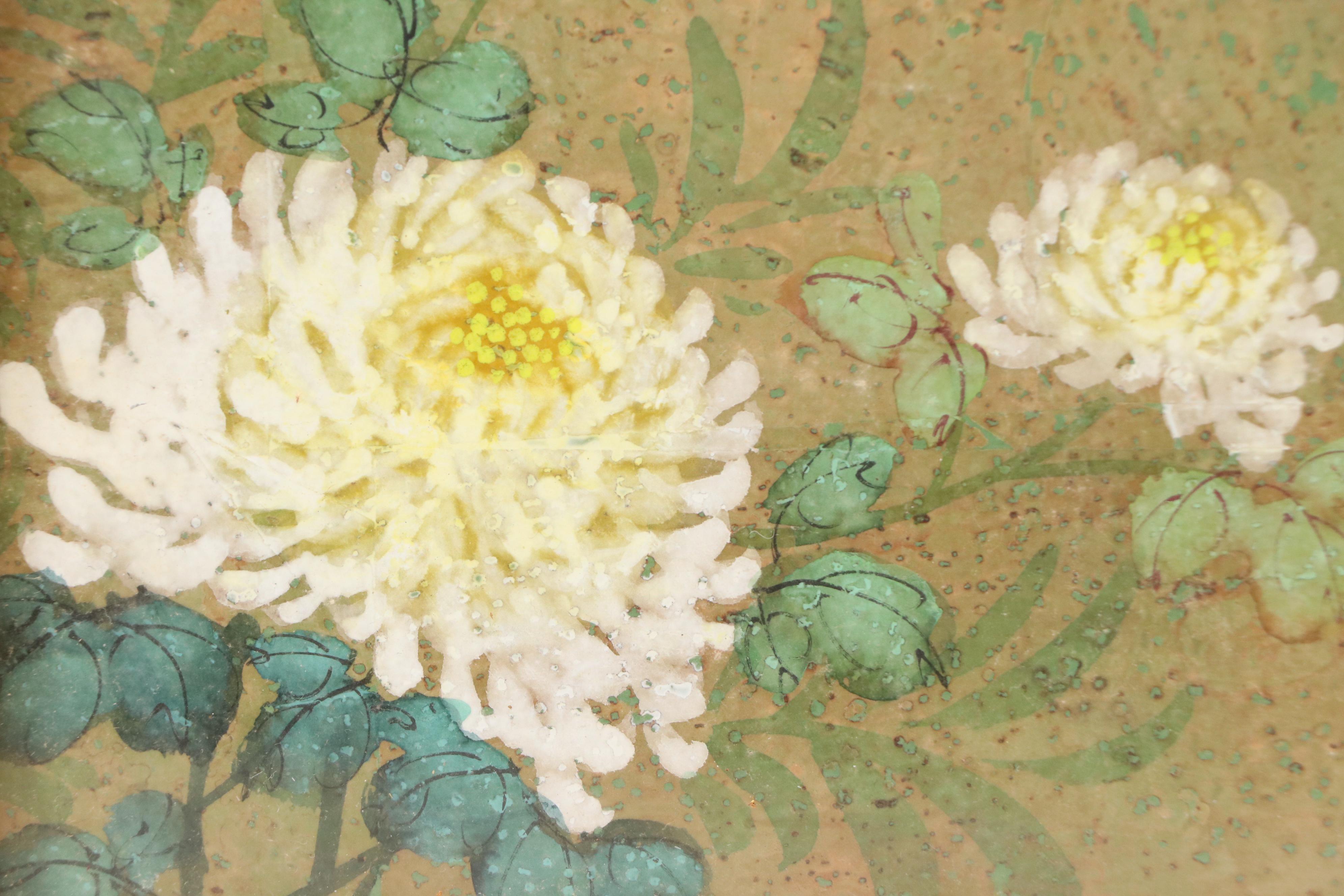 Chinese Huaniaohua Gouache Painting on Cork, 20th century