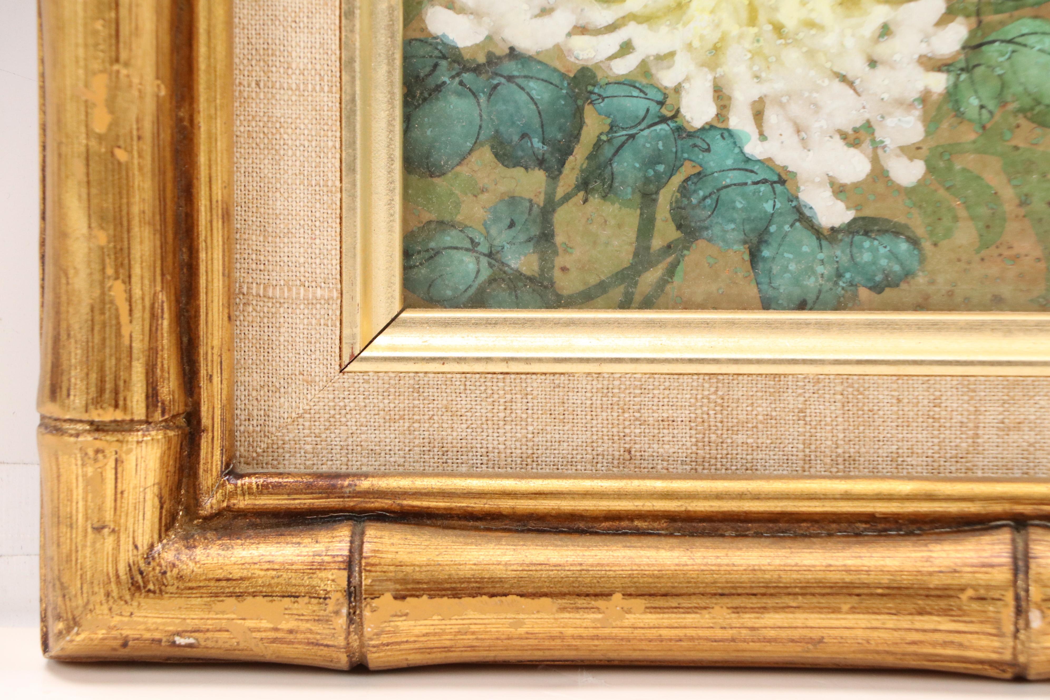 Chinese Huaniaohua Gouache Painting on Cork, 20th century