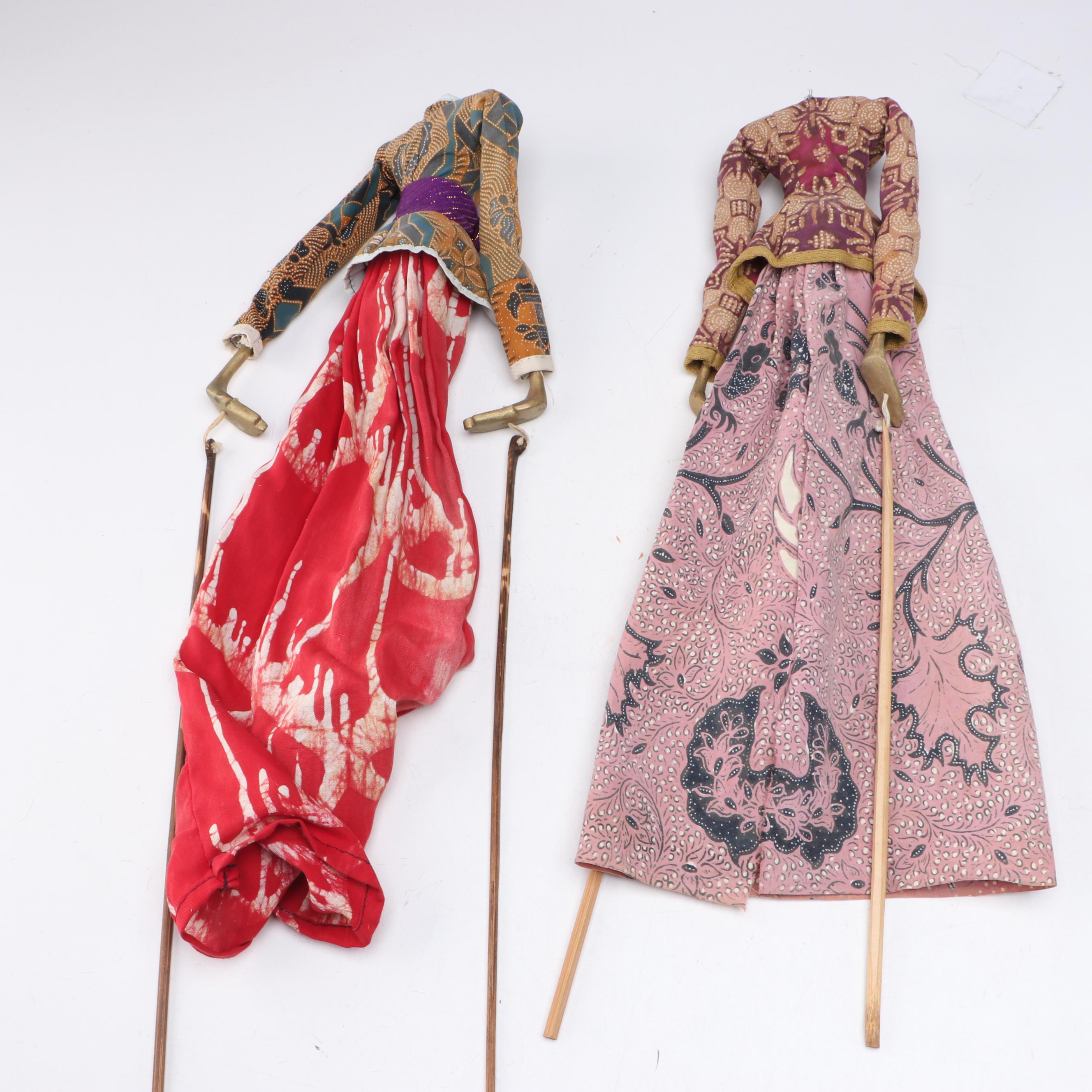 Indonesian Wayang Golek Wooden Puppets