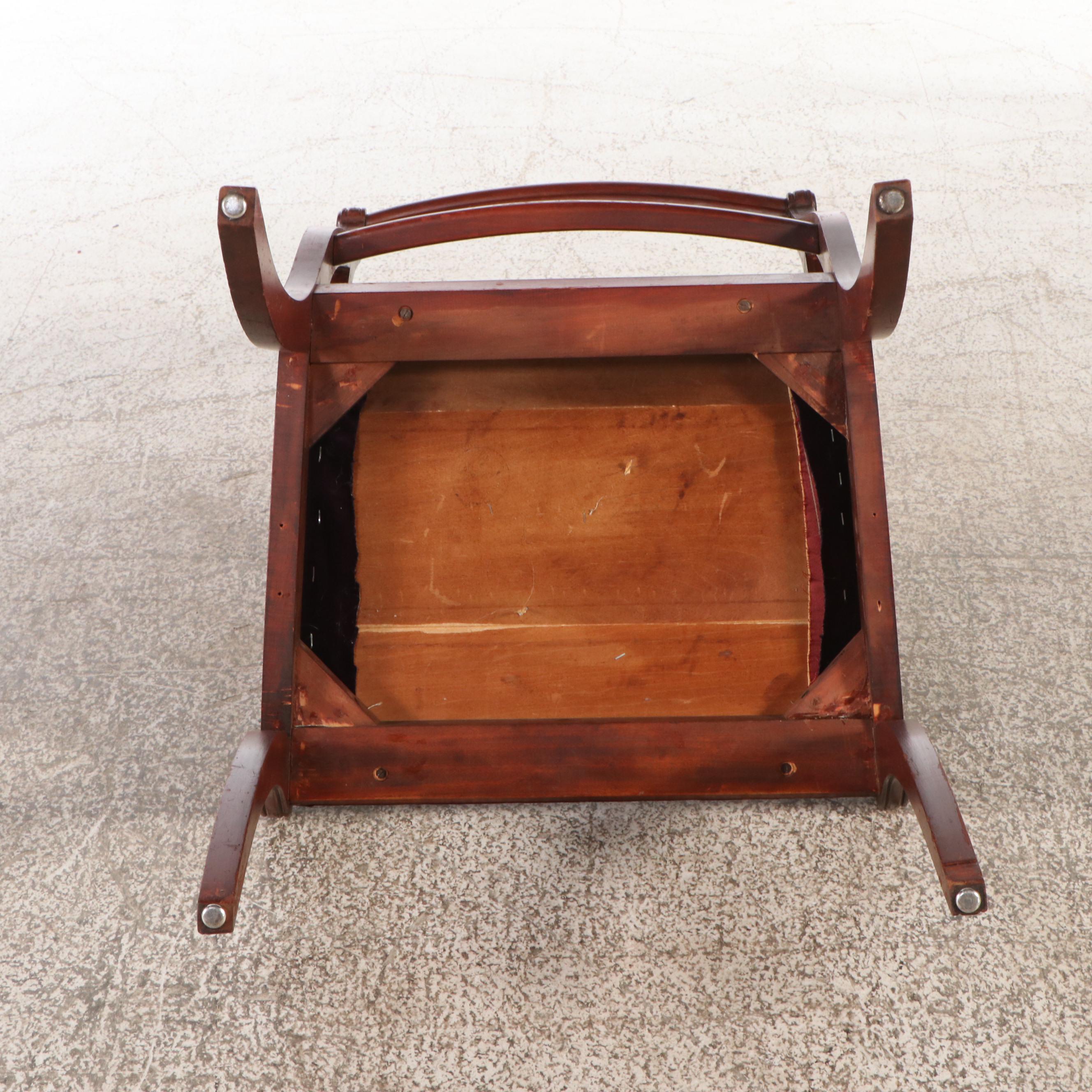 Set of Six Drexel Duncan Phyfe Style Mahogany Lyre-Back Dining Chairs