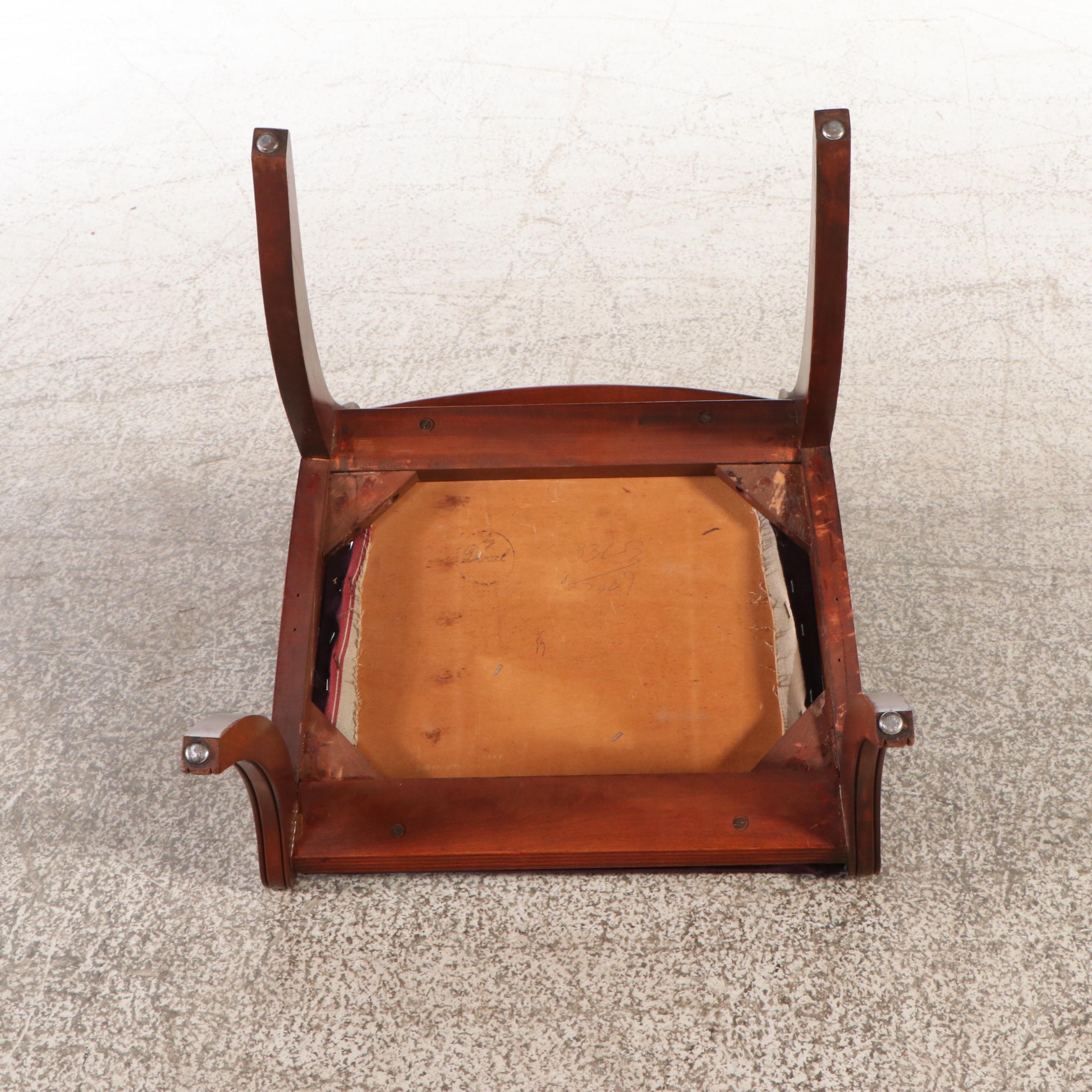 Set of Six Drexel Duncan Phyfe Style Mahogany Lyre-Back Dining Chairs