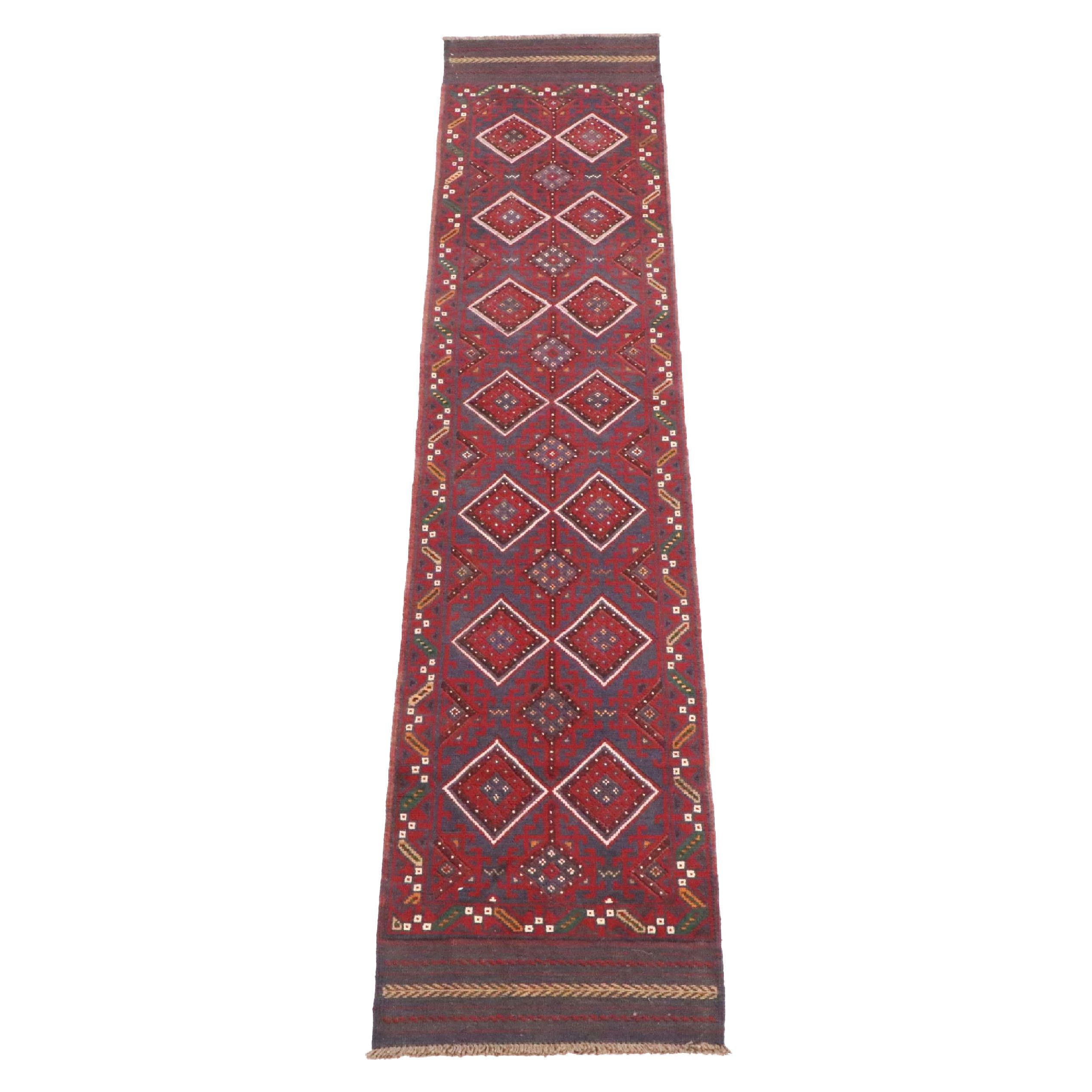 2'3 x 11'7 Handwoven Afghan Mashwani Carpet Runner