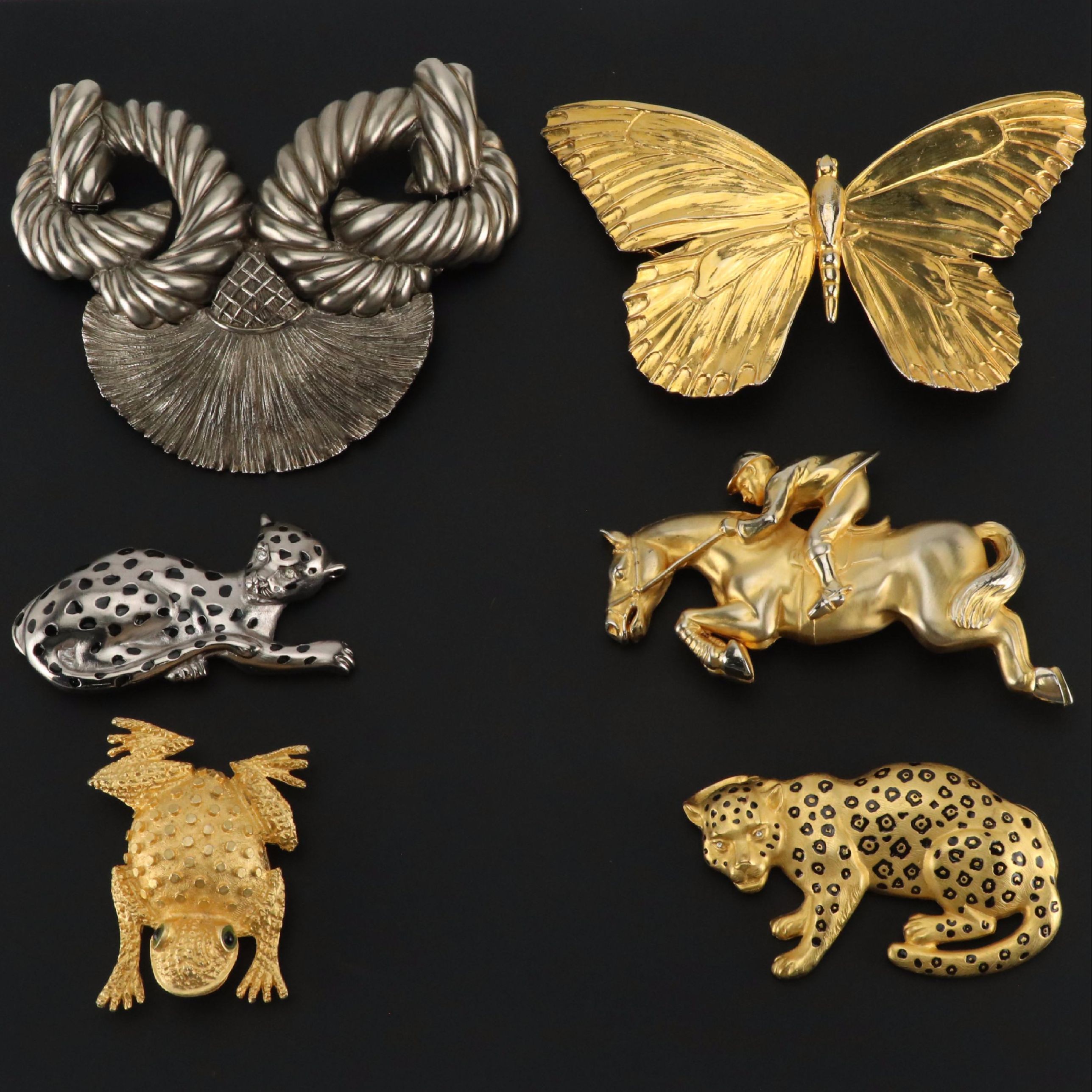 Christopher Ross, Susan Maddox, and Other Vintage Metal Statement Belt Buckles