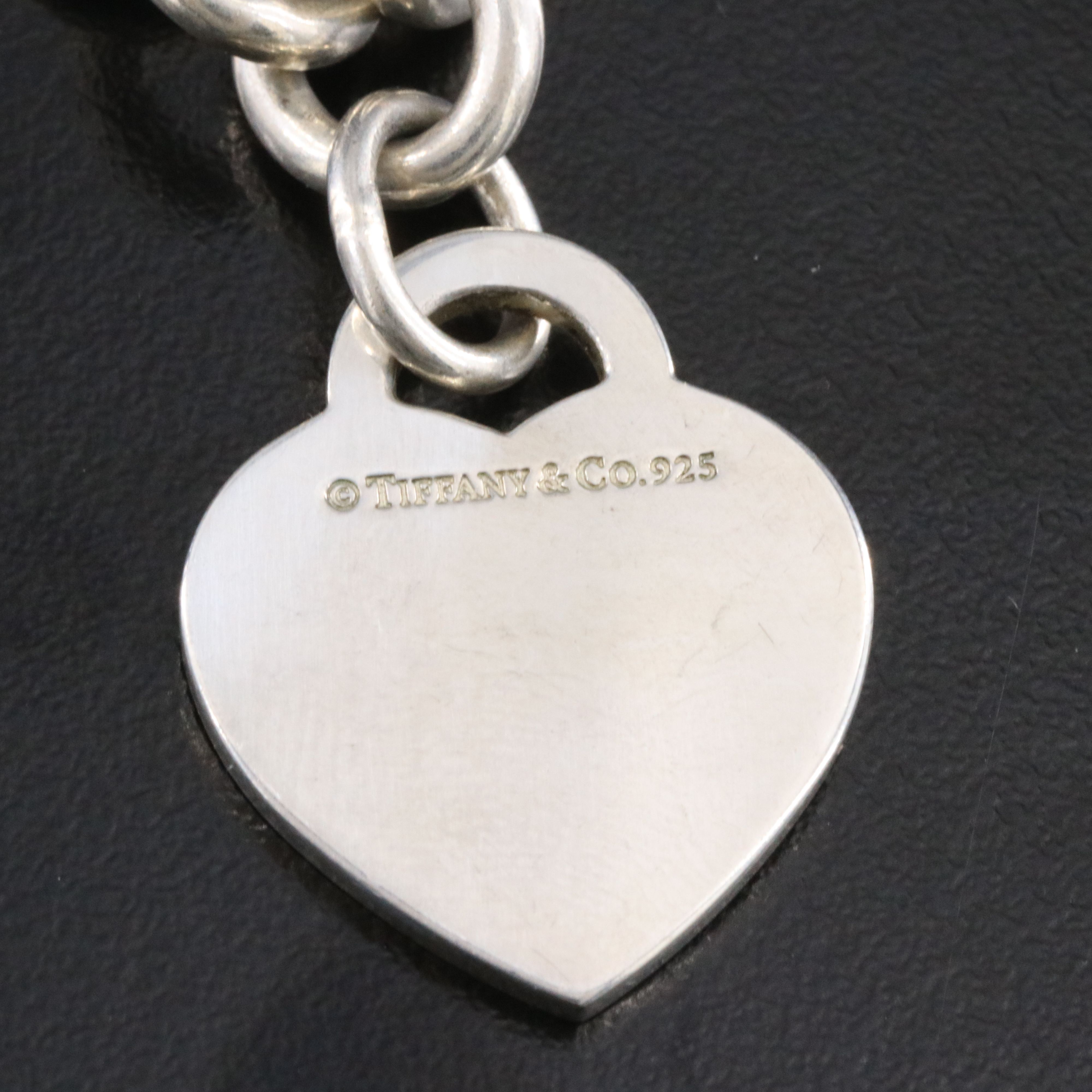 Tiffany & Co. Return to Tiffany Sterling Heart Tag Necklace and Charm Clasps