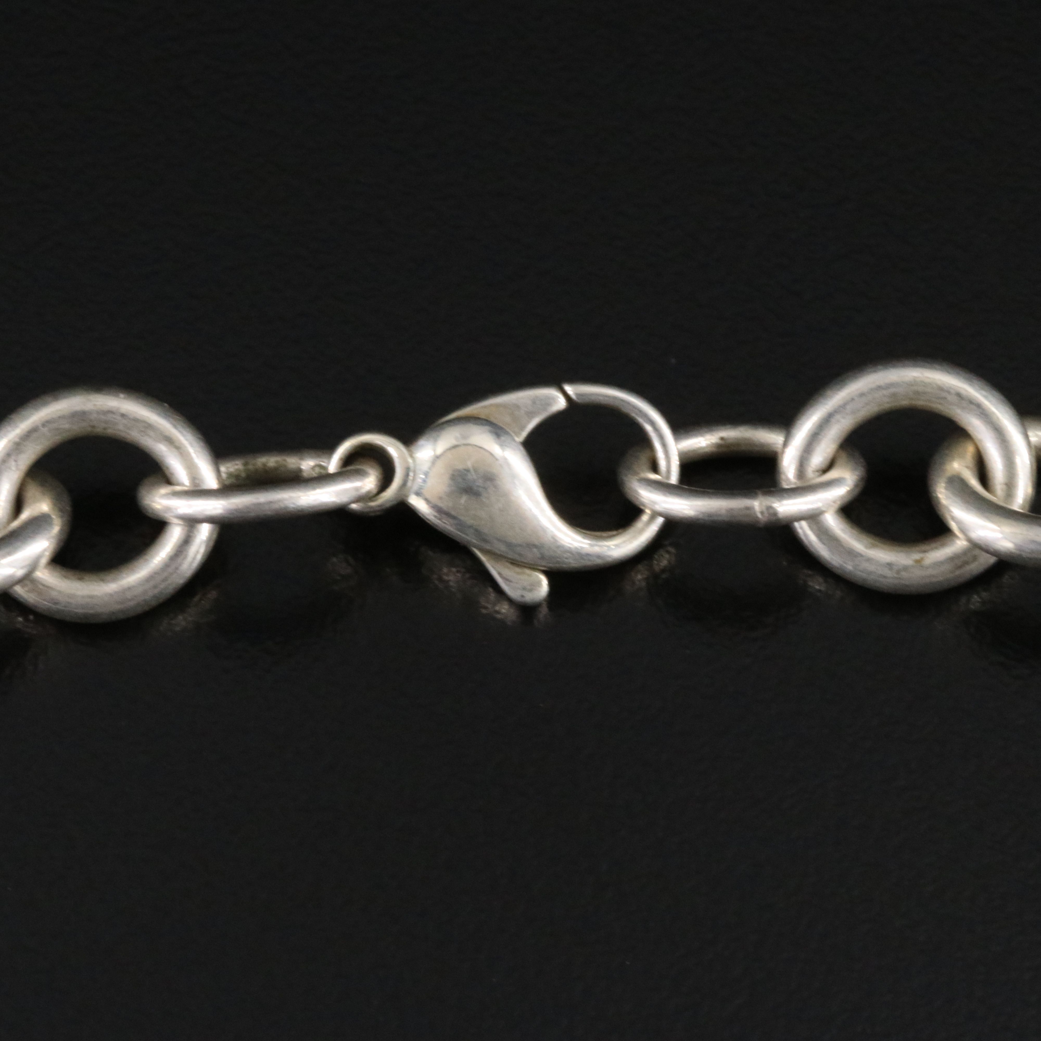 Tiffany & Co. Return to Tiffany Sterling Heart Tag Necklace and Charm Clasps