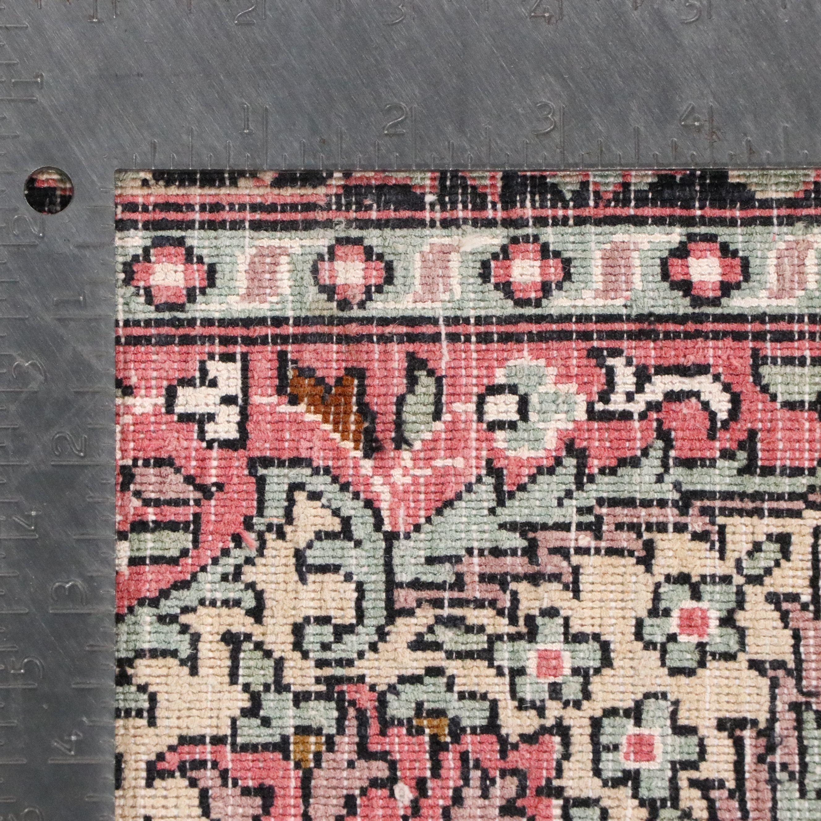 3'10 x 6'3 Hand-Knotted Persian Kerman Silk Blend Area Rug