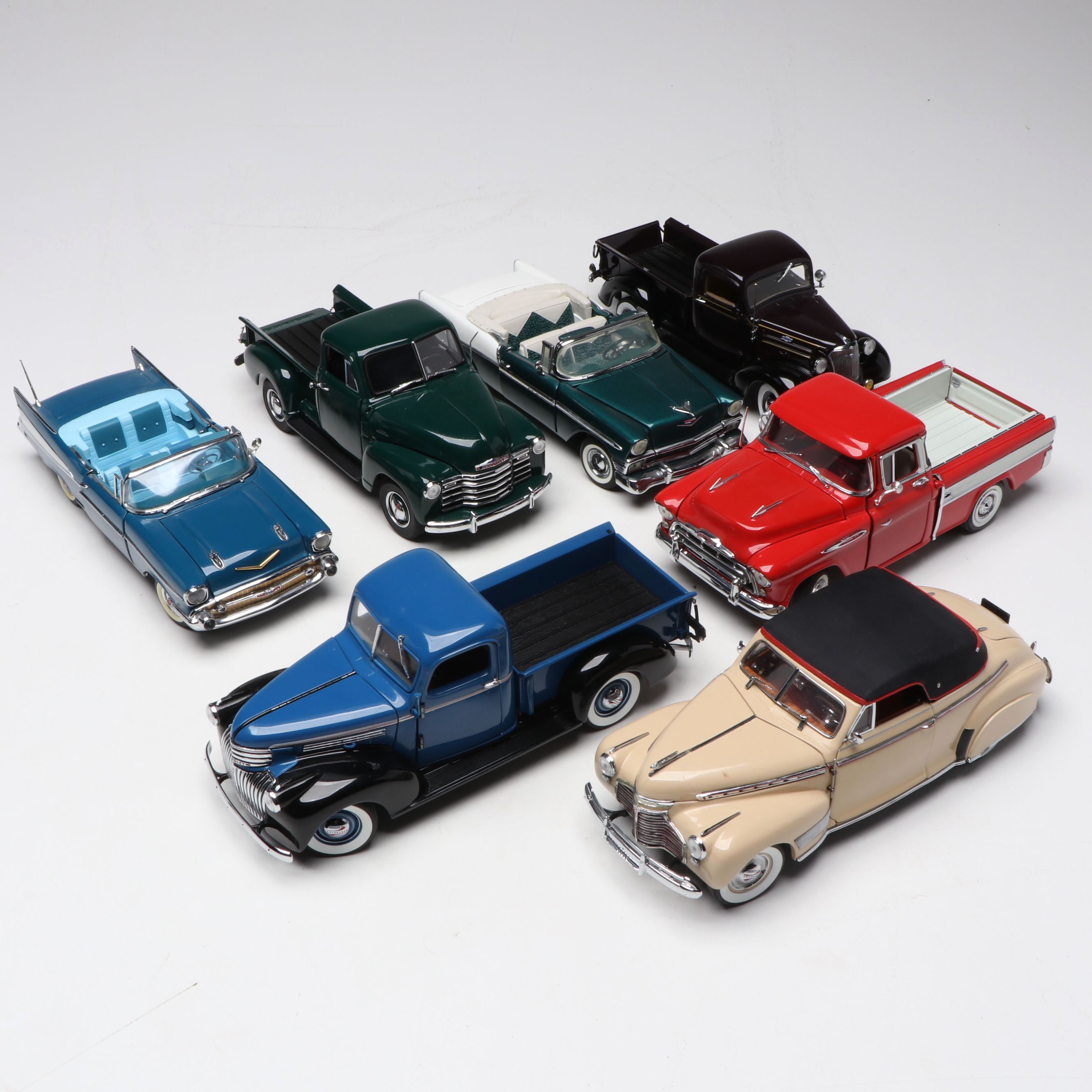 The Danbury Mint 1956 Bel Air and Other Chevrolet Diecast Vintage Model Cars