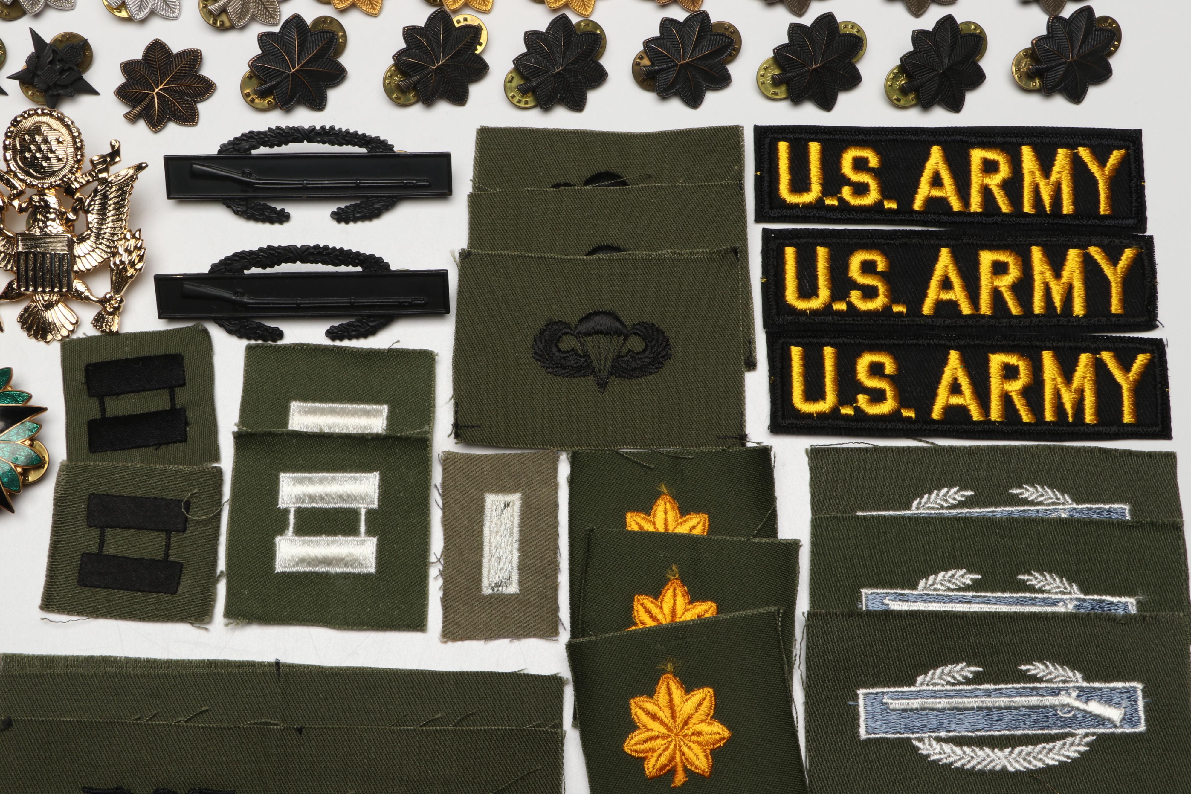 U.S. Army Major Oak Leaf Pins, Combat Infantry Badges and More