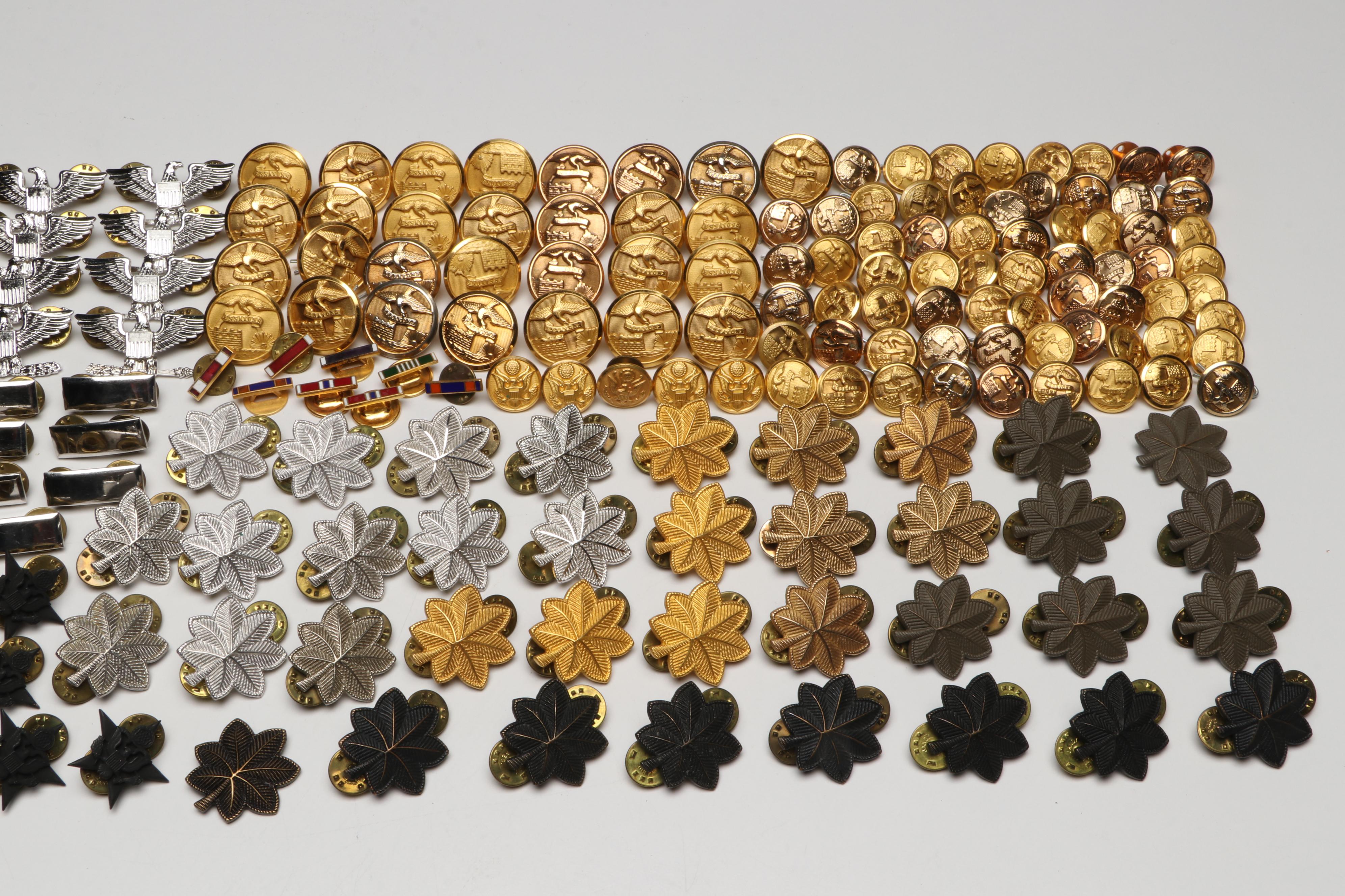 U.S. Army Major Oak Leaf Pins, Combat Infantry Badges and More