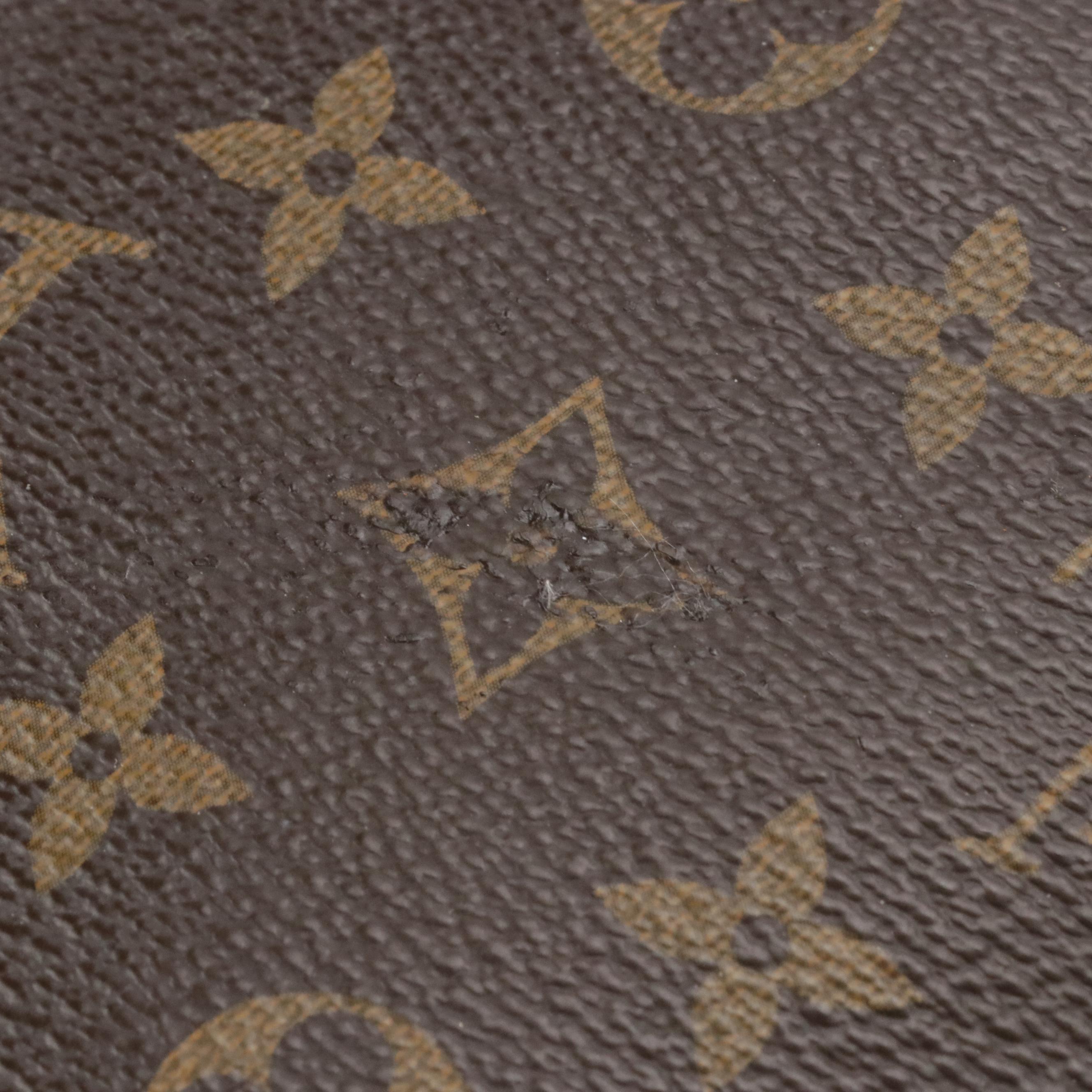 Louis Vuitton Pallas MM Two-Way Bag in Monogram Canvas and Red Leather Accents