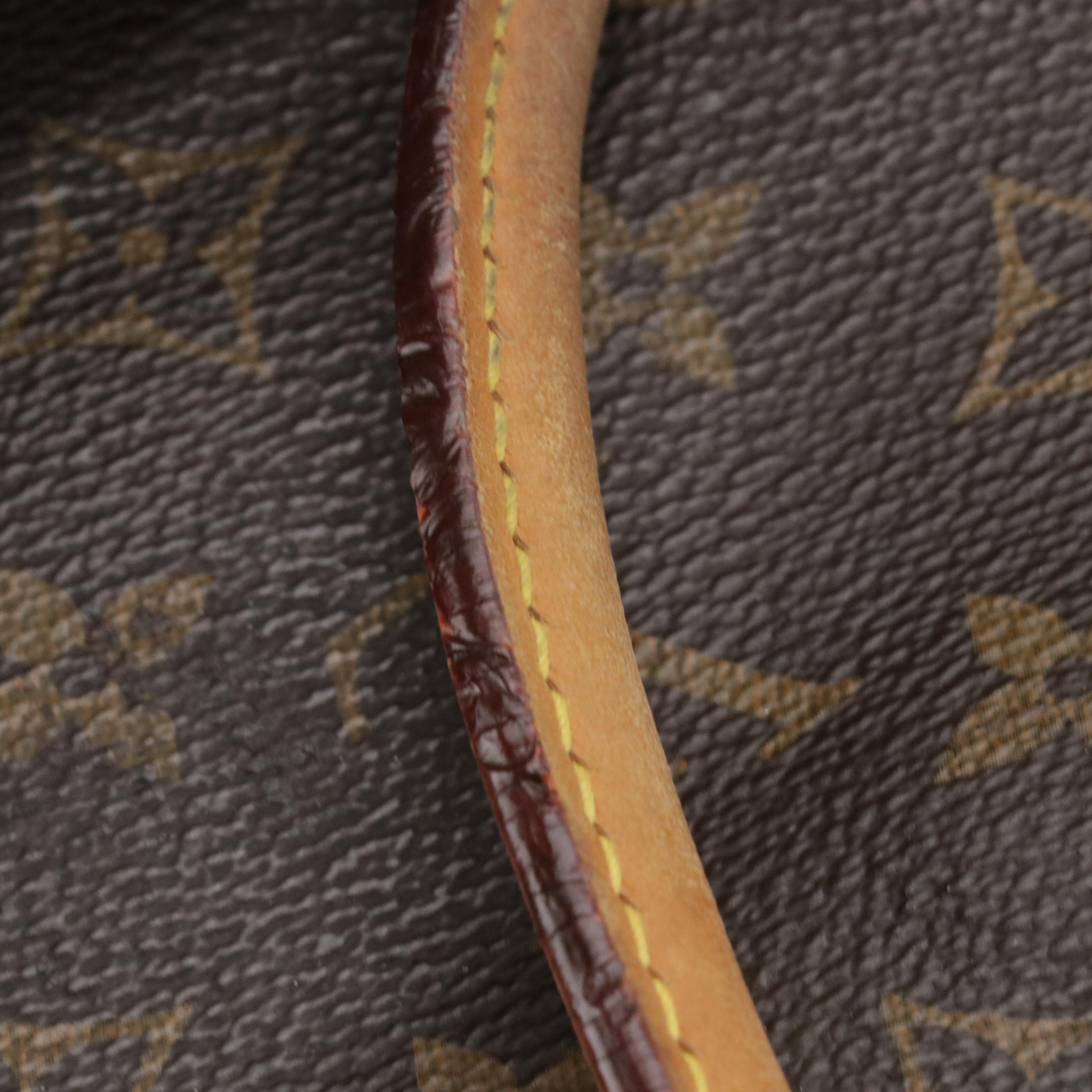 Louis Vuitton Pallas MM Two-Way Bag in Monogram Canvas and Red Leather Accents