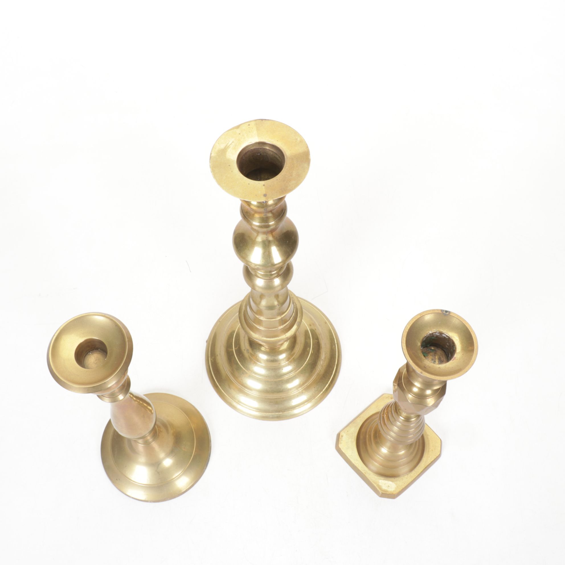 Solid Brass Pillar Candle Holder Collection
