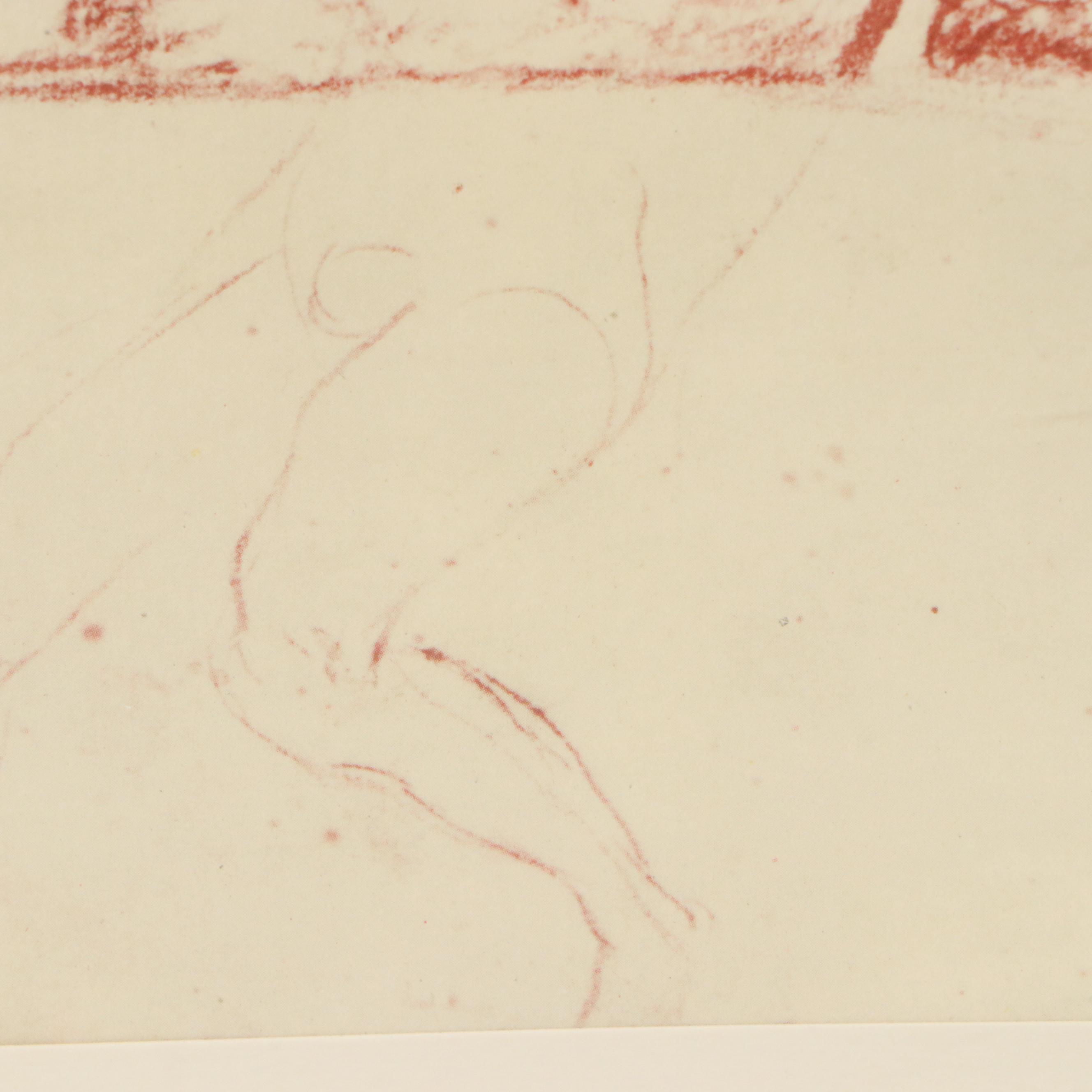 Offset Lithograph After Andrea del Sarto "Four Studies of Apostles"