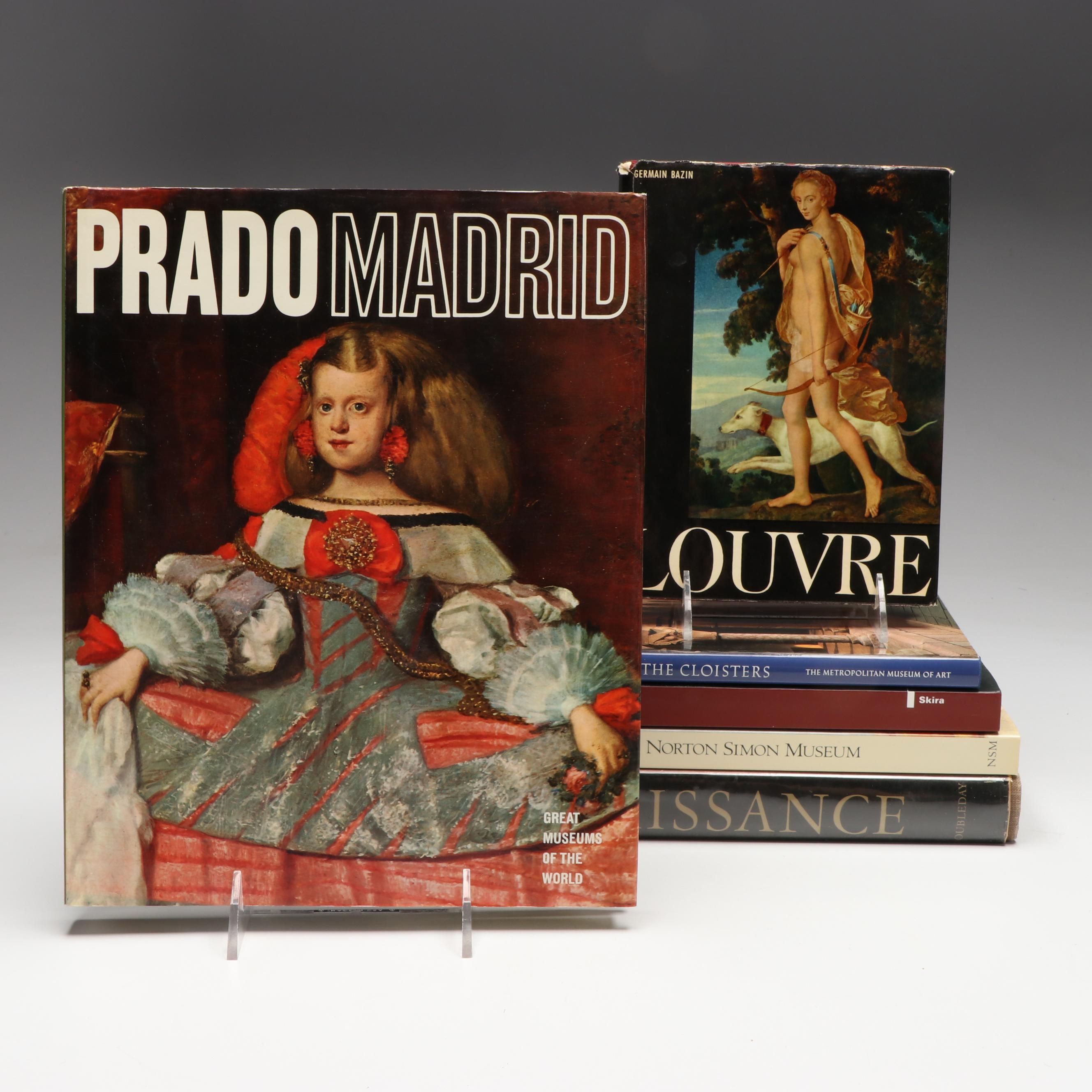 "The Louvre," "Prado Madrid," and Other Art History Books