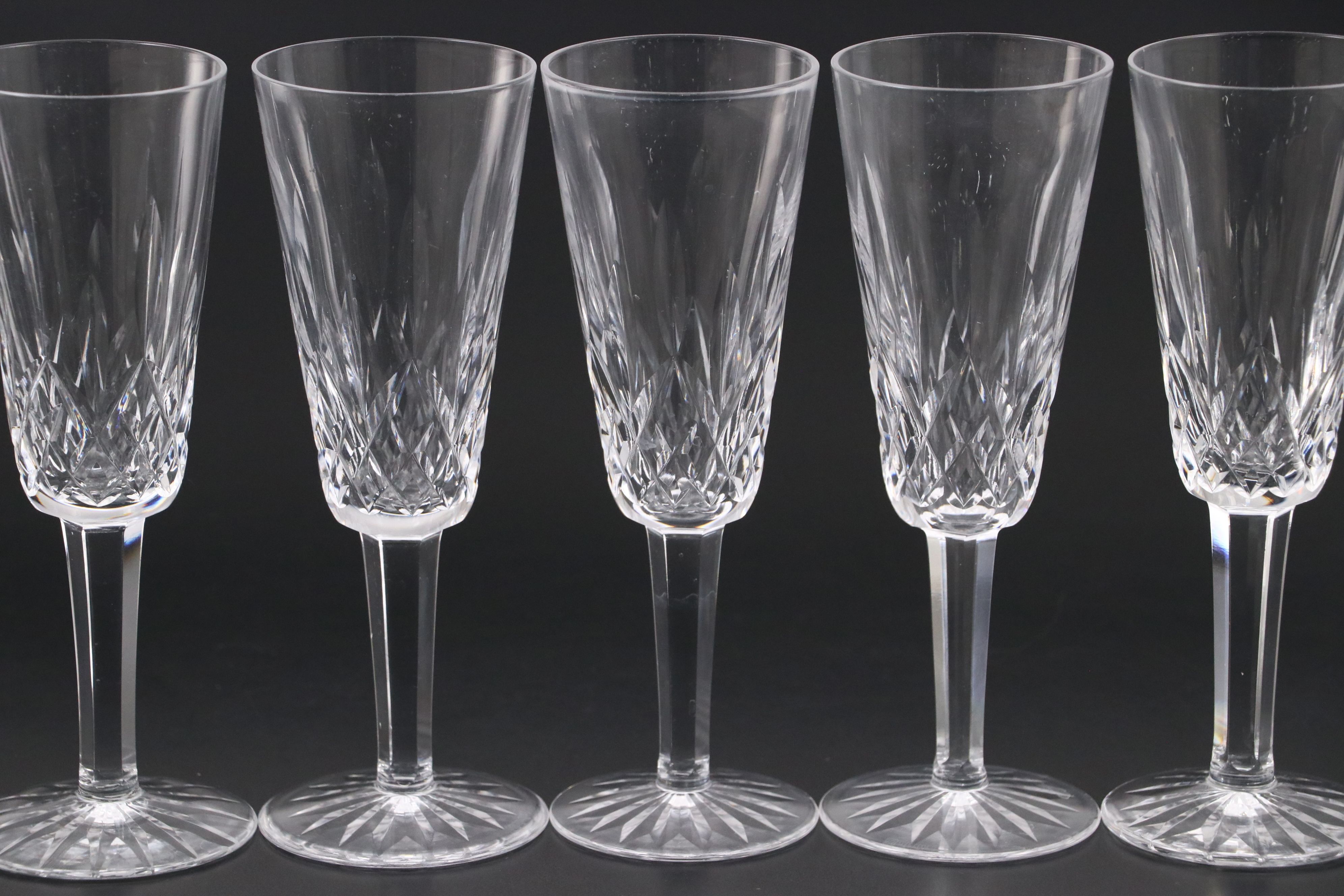 Waterford "Lismore" Crystal Champagne Flutes