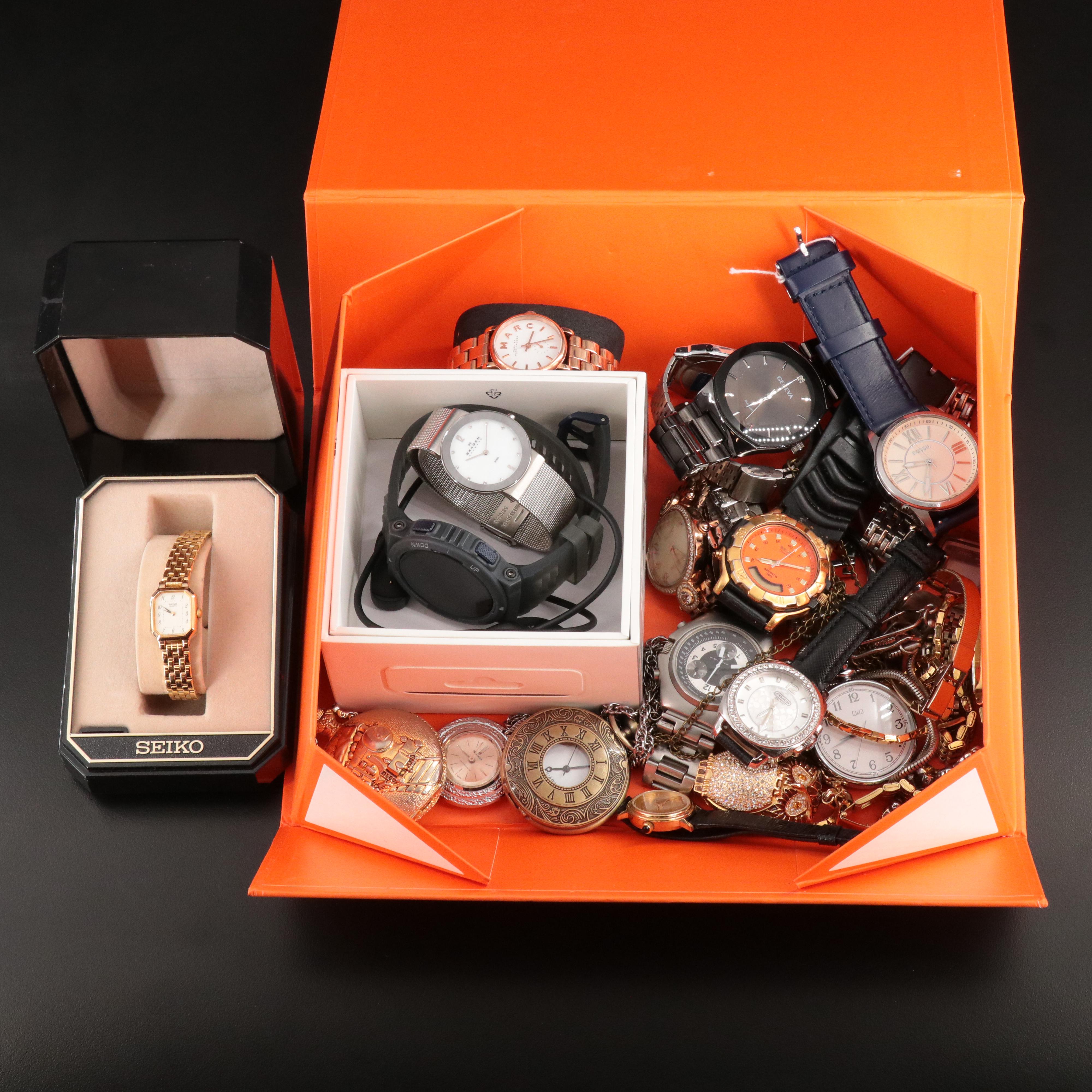 A Collection of Quartz Dress and Sport Watches Featuring Marc Jacobs and Amazfit