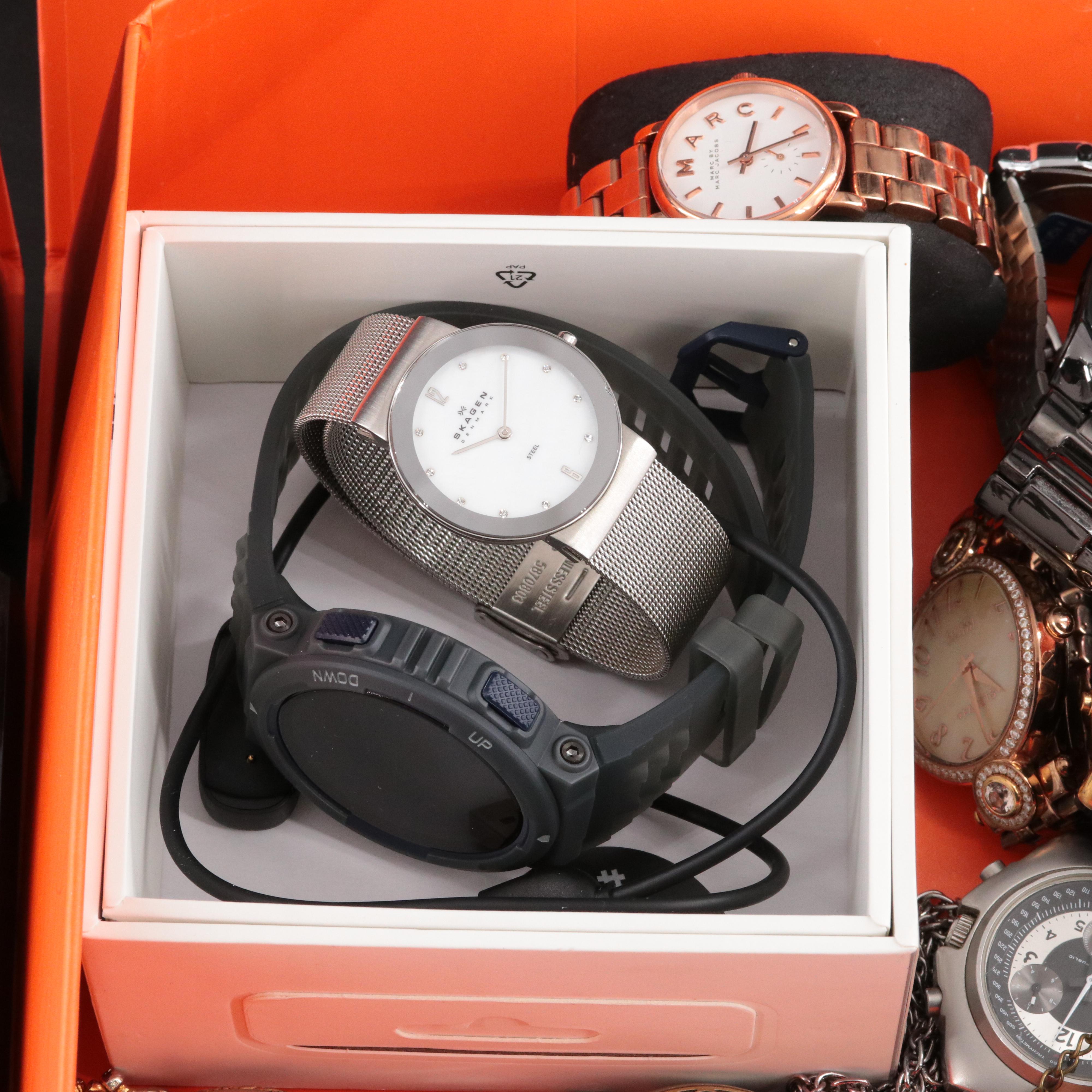 A Collection of Quartz Dress and Sport Watches Featuring Marc Jacobs and Amazfit