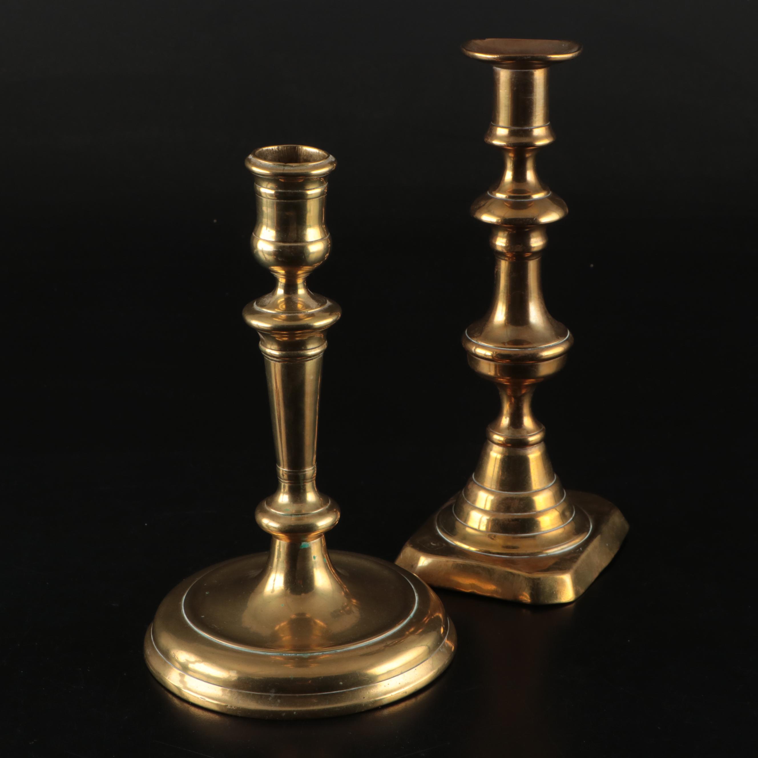 Brass Finish Candle Holders
