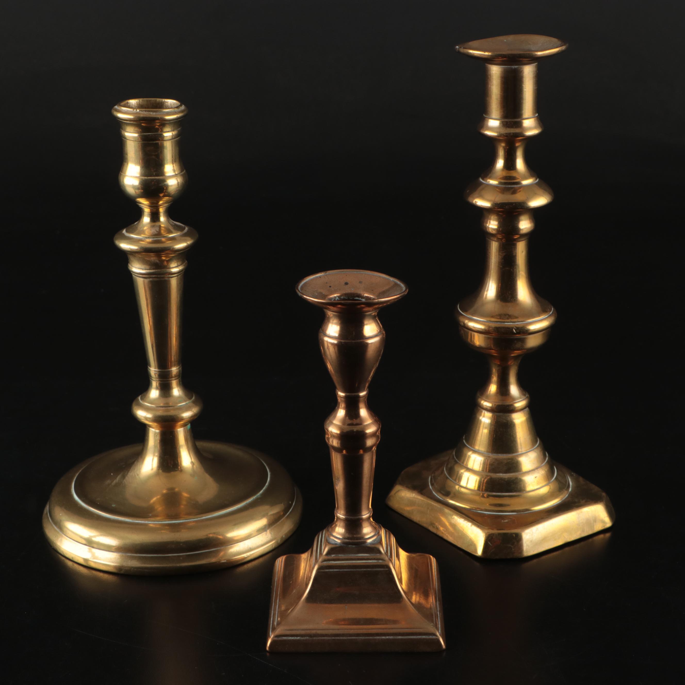 Brass Finish Candle Holders