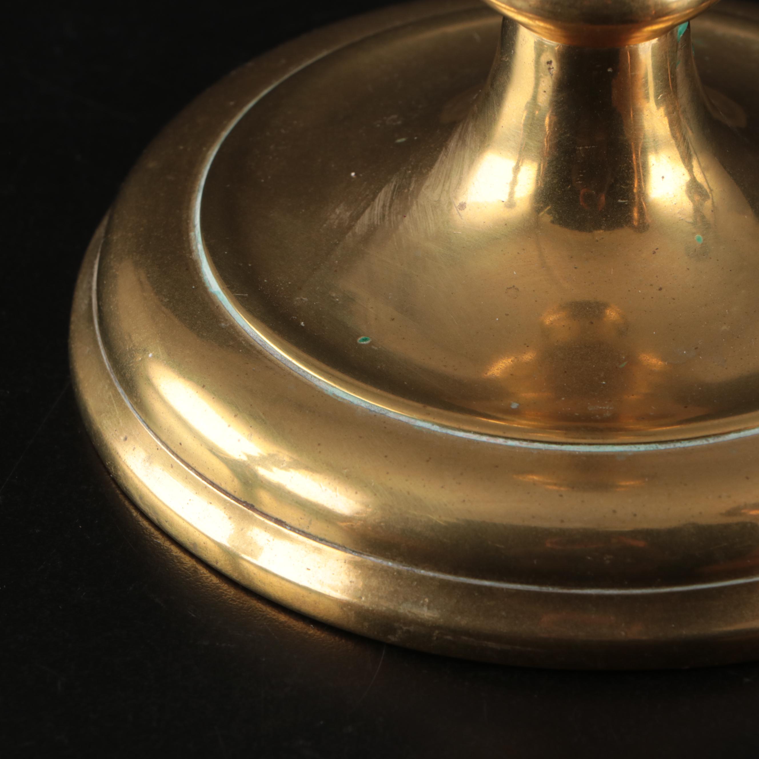 Brass Finish Candle Holders