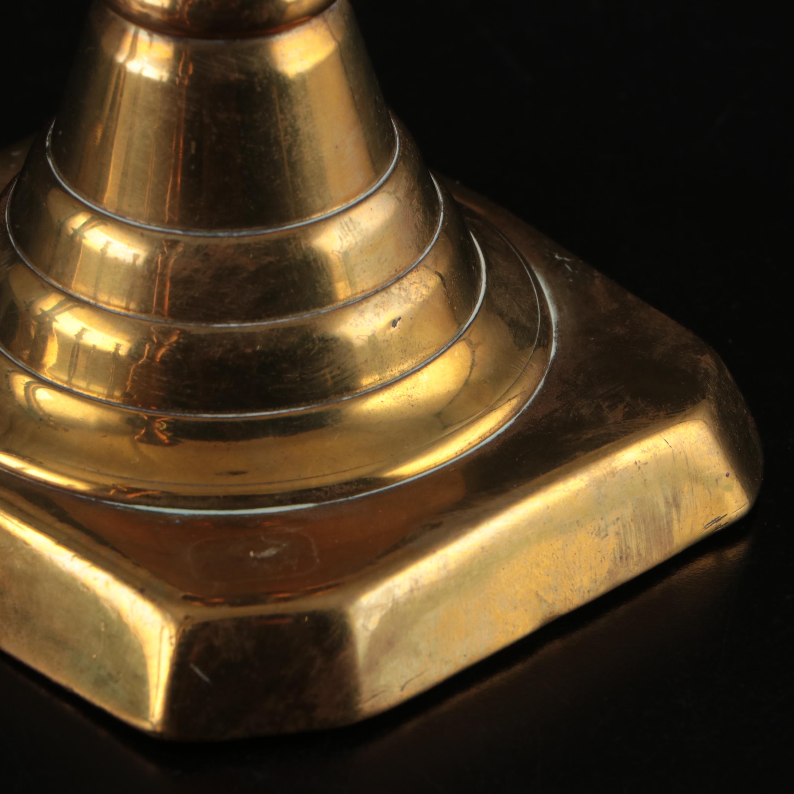 Brass Finish Candle Holders
