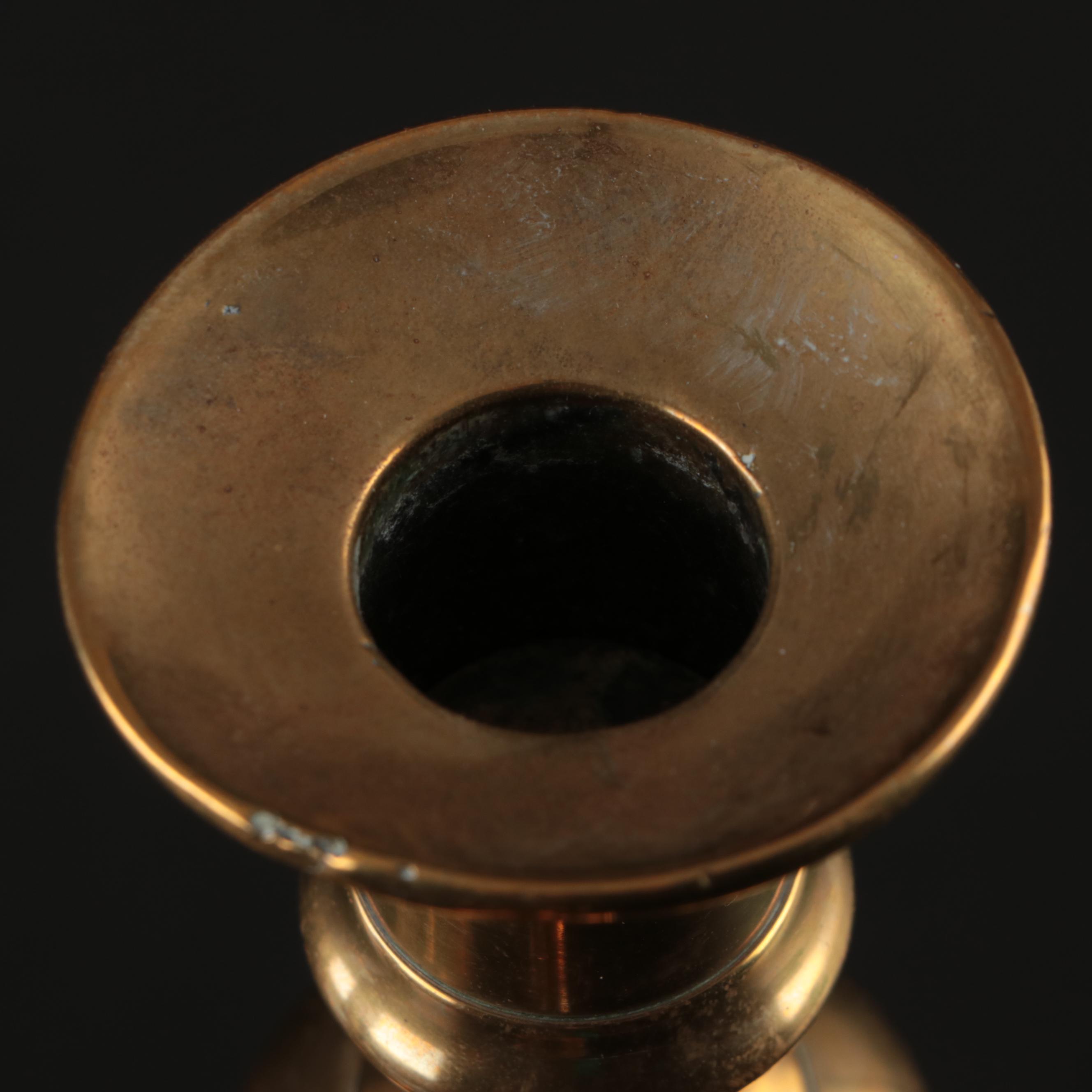 Brass Finish Candle Holders