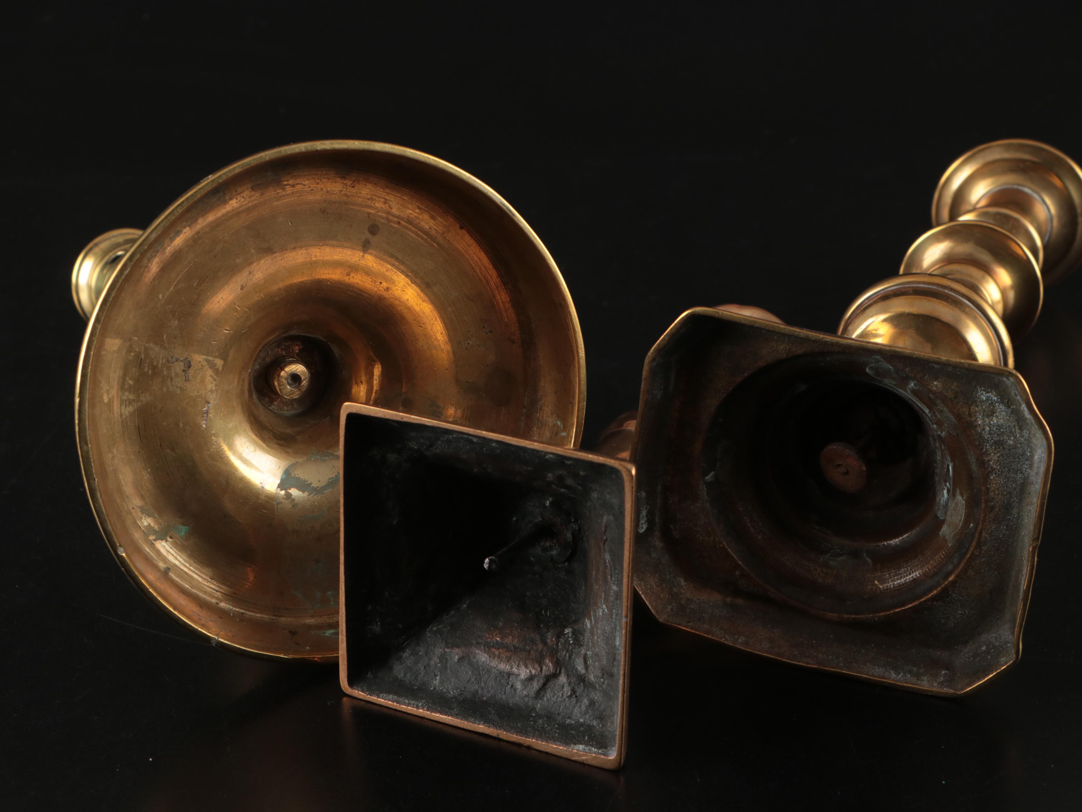 Brass Finish Candle Holders