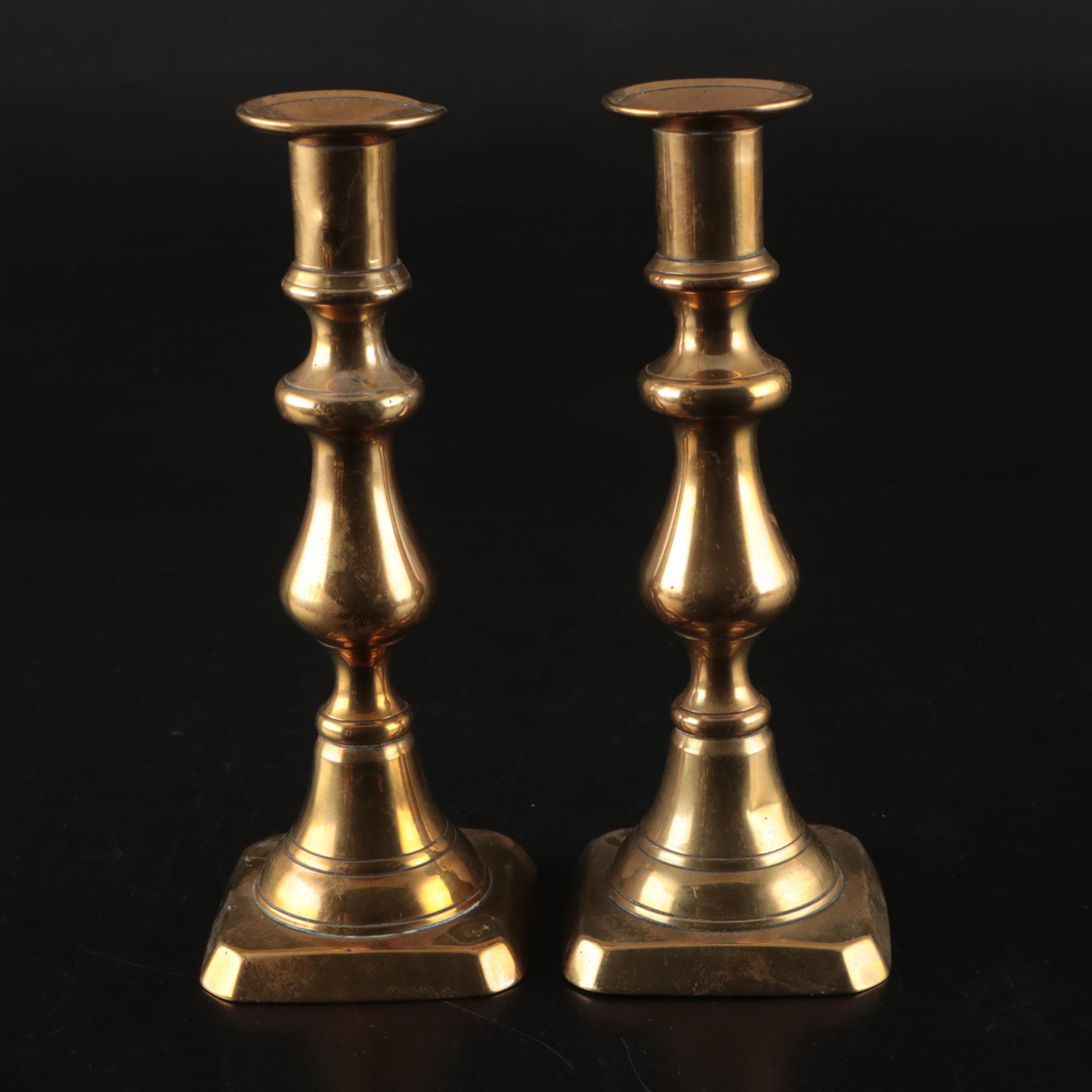 Brass Finish Candle Holders