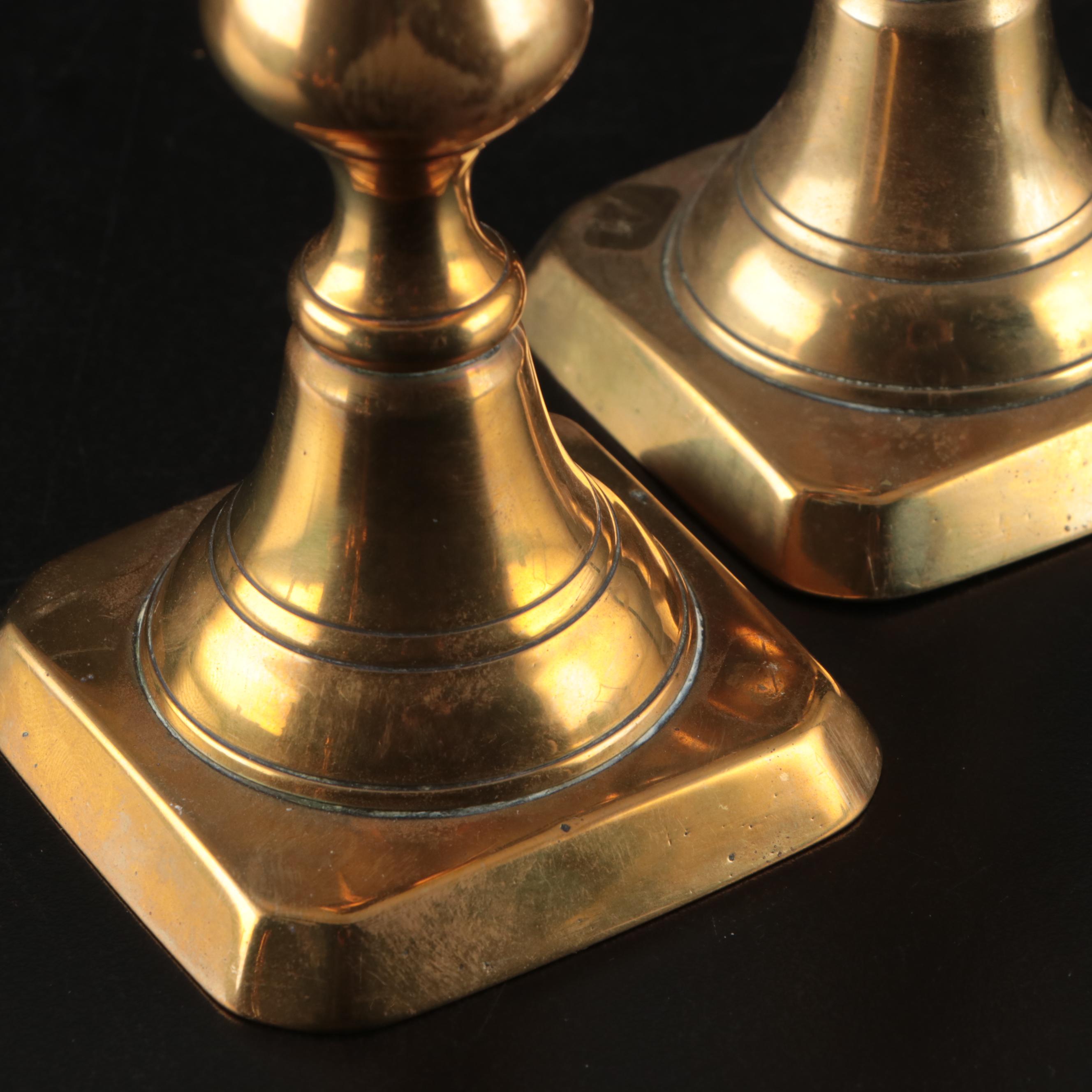 Brass Finish Candle Holders