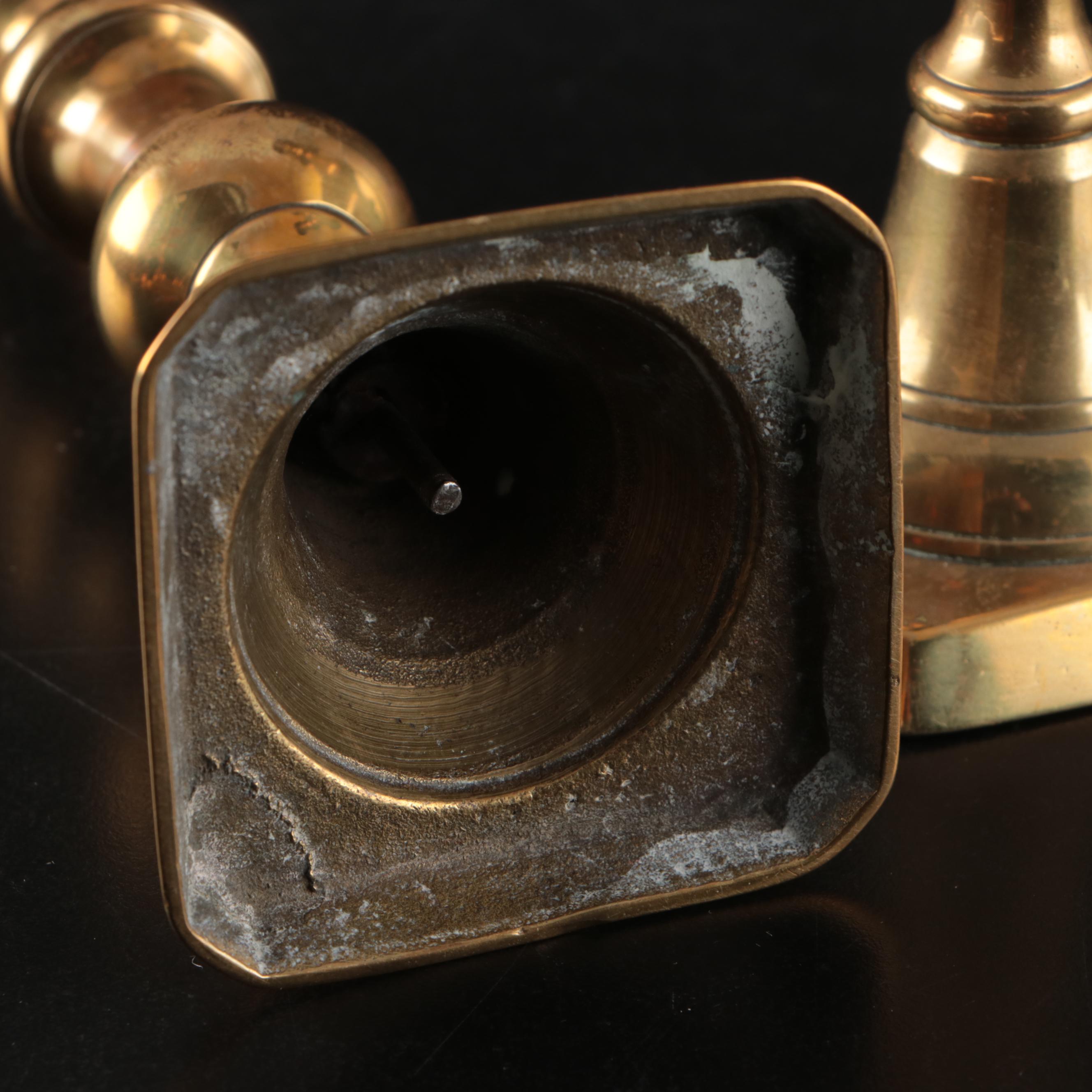 Brass Finish Candle Holders