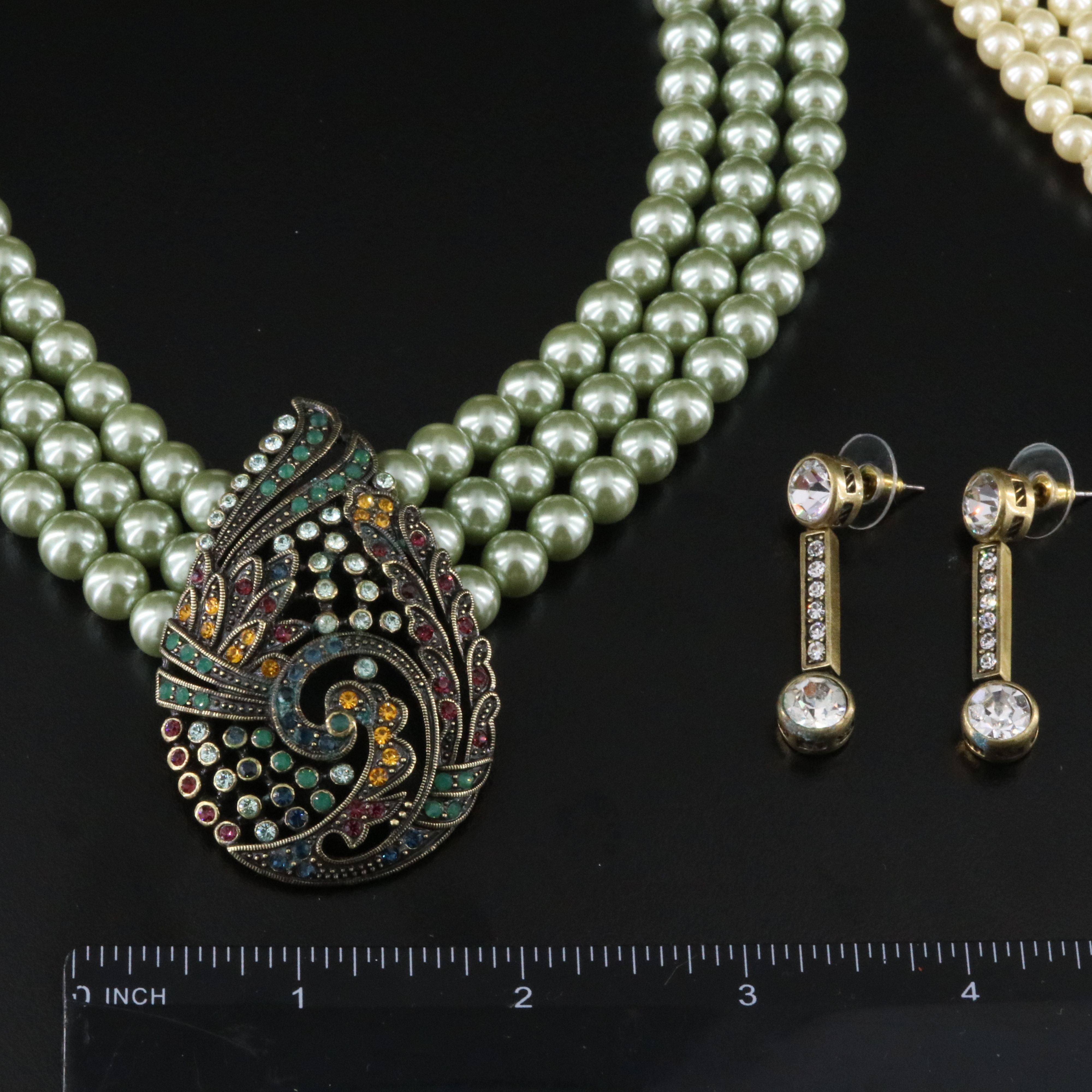 Heidi Daus Necklaces and Earrings with Faux Pearl Clamper Cuff