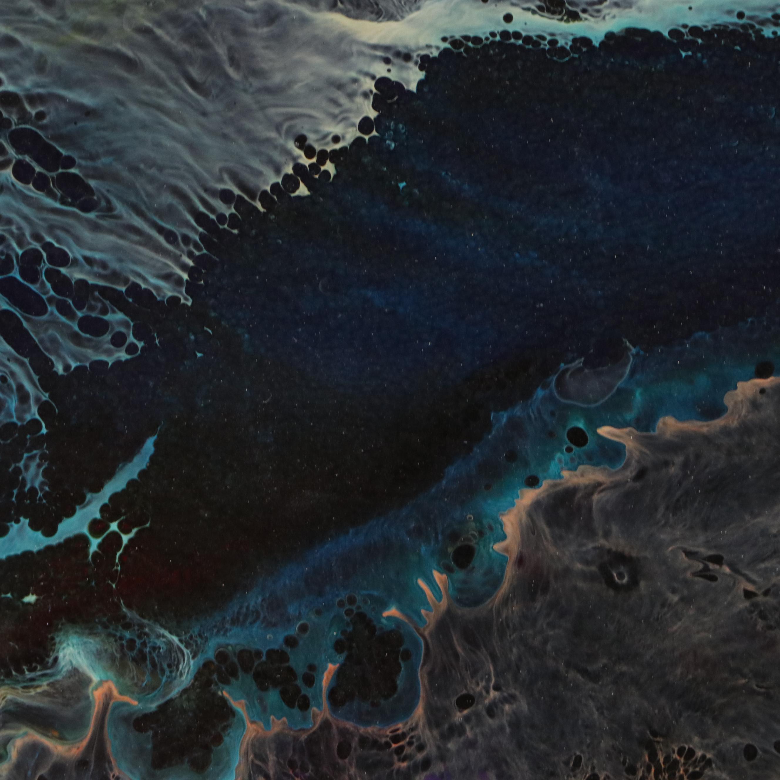 Leonardo Nierman Abstract Oil Painting of Nebulous Landscape, 1963