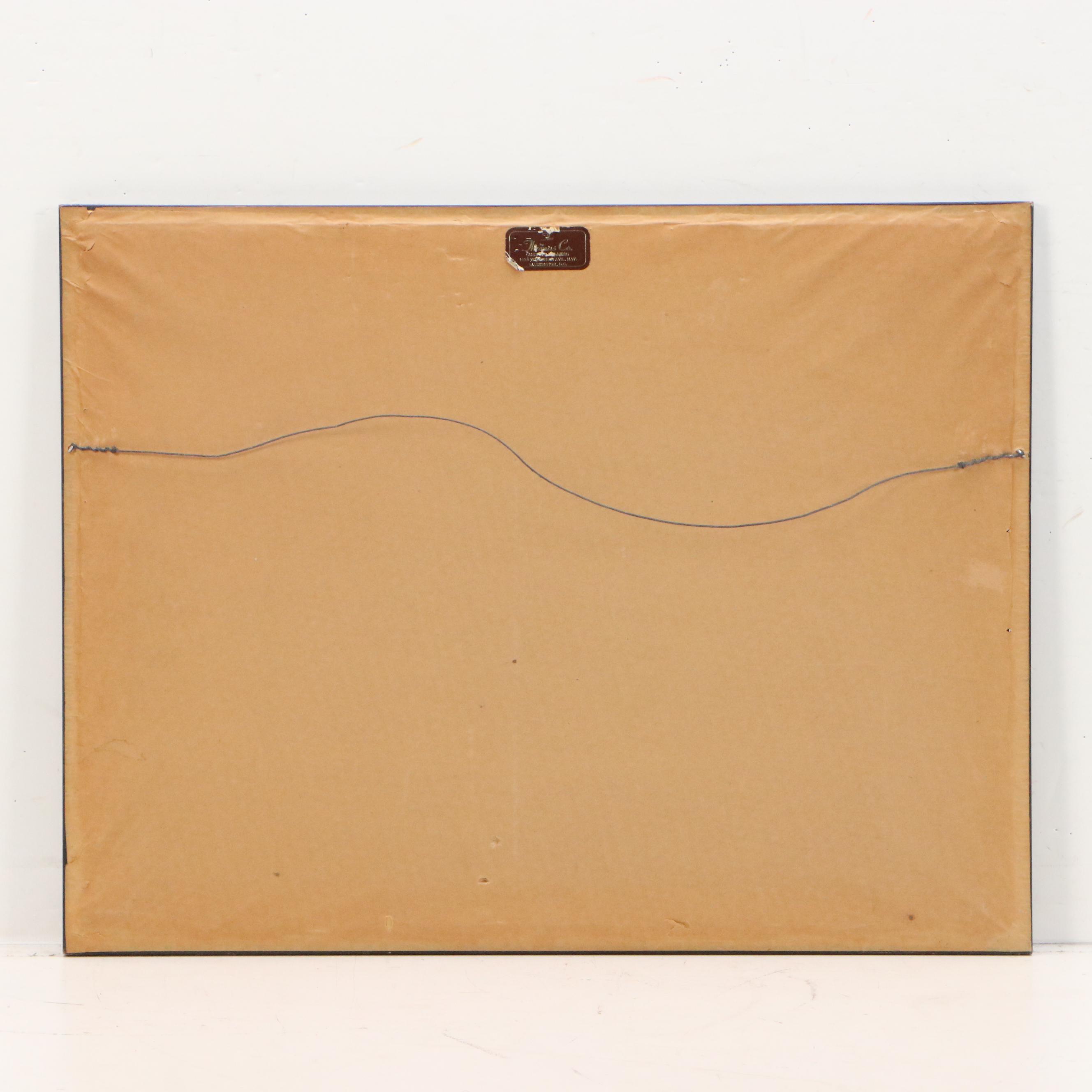 Claude Carette Watercolor Painting of Landscape, Circa 1960