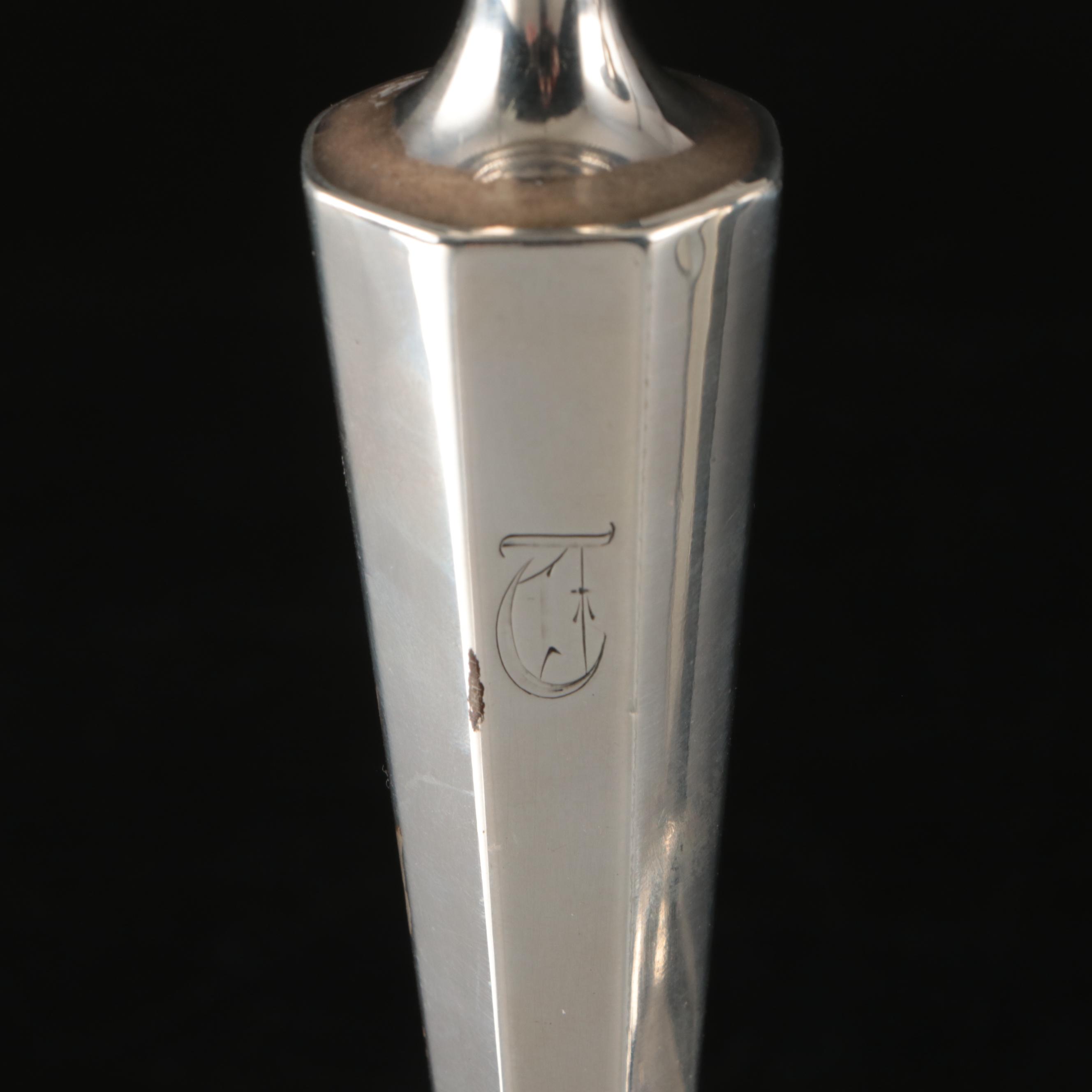 J. Wagner & Son Sterling Silver Candlesticks, Early to Mid-20th Century