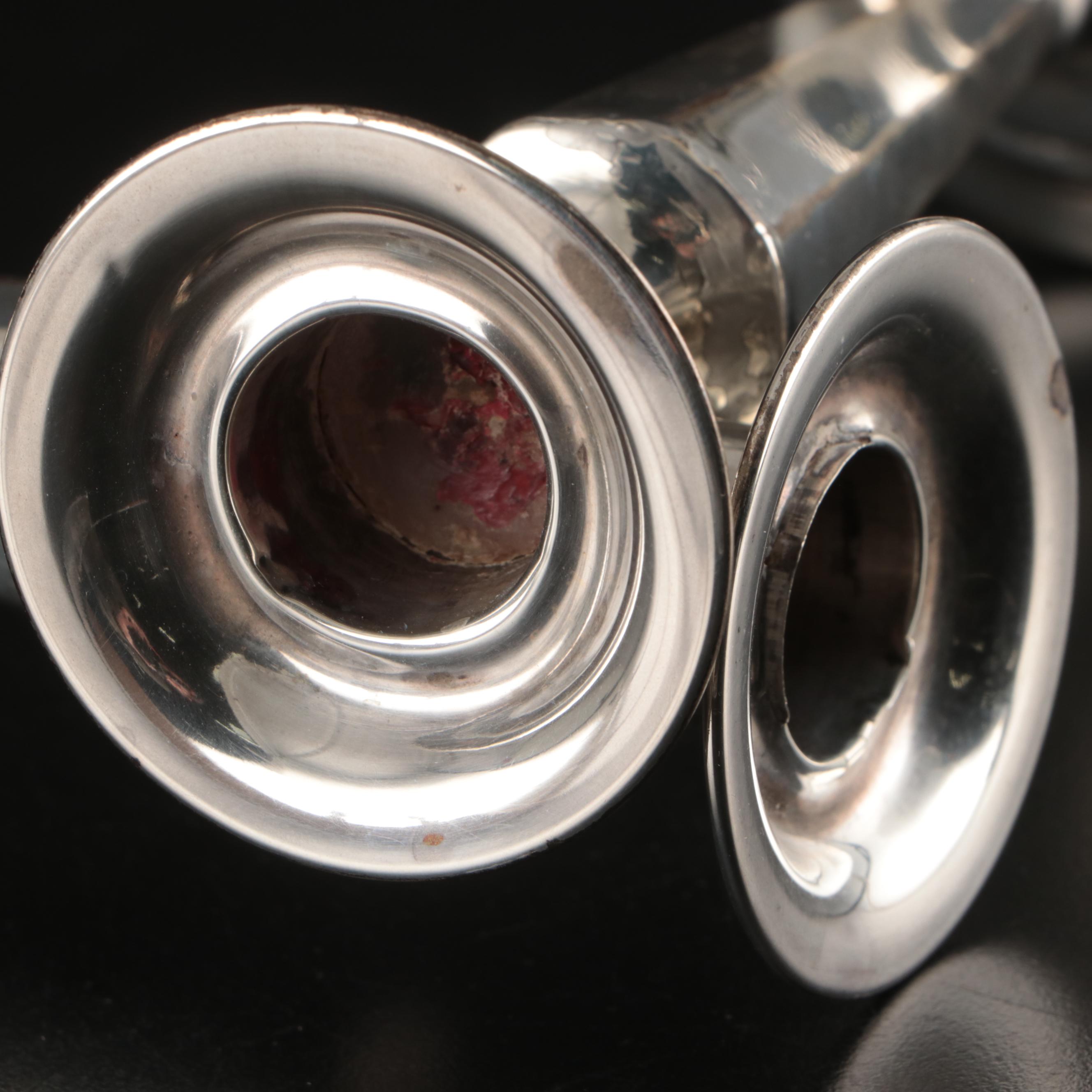 J. Wagner & Son Sterling Silver Candlesticks, Early to Mid-20th Century