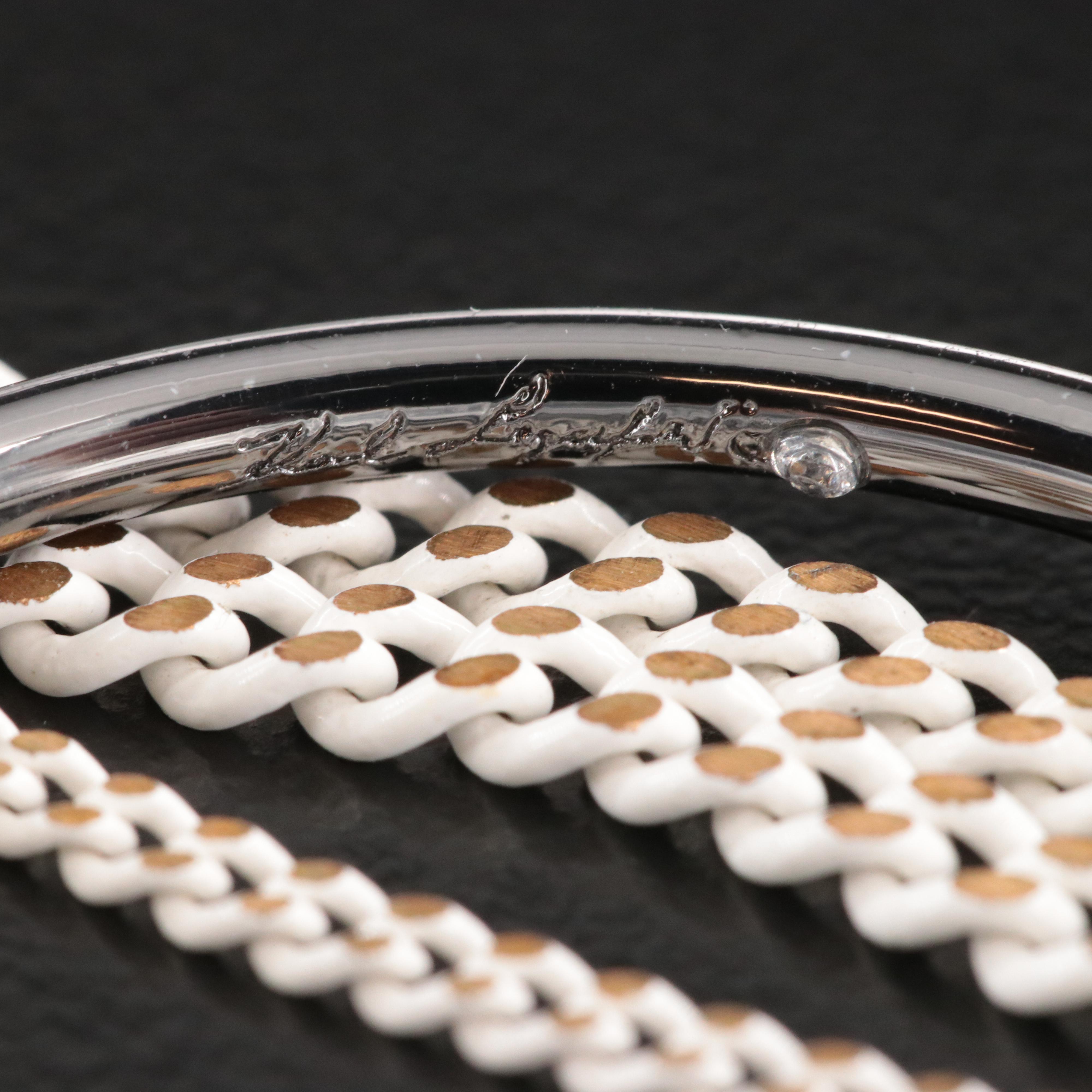 Karl Lagerfeld Hoop and Resin Chain Earrings