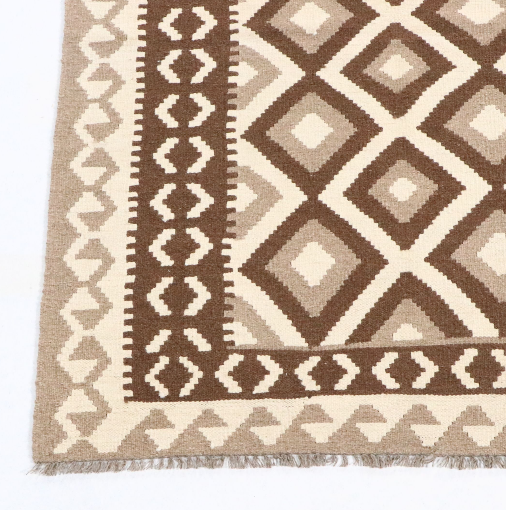 4'2 x 6'2 Handwoven Pakistani Kilim Area Rug