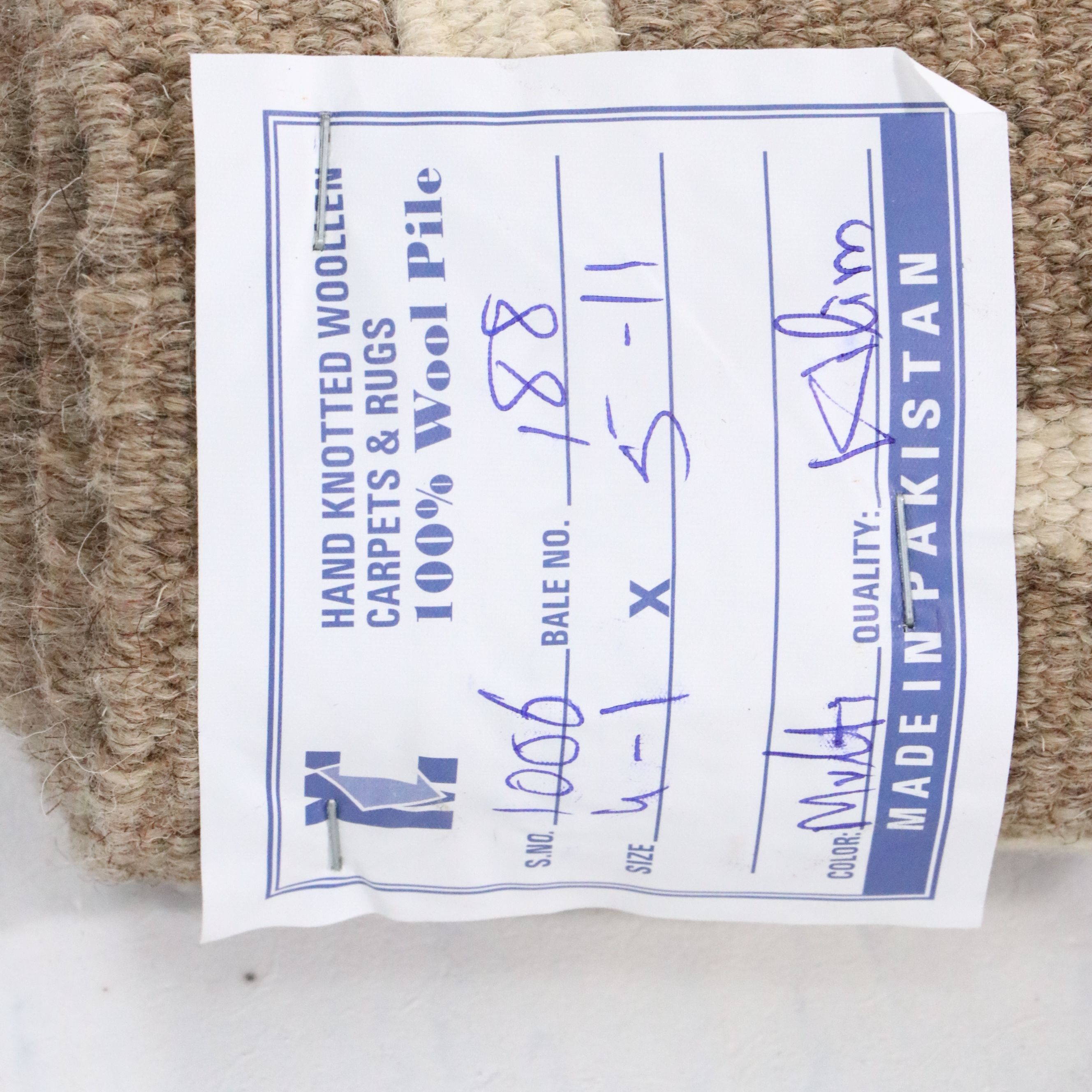 4'2 x 6'2 Handwoven Pakistani Kilim Area Rug